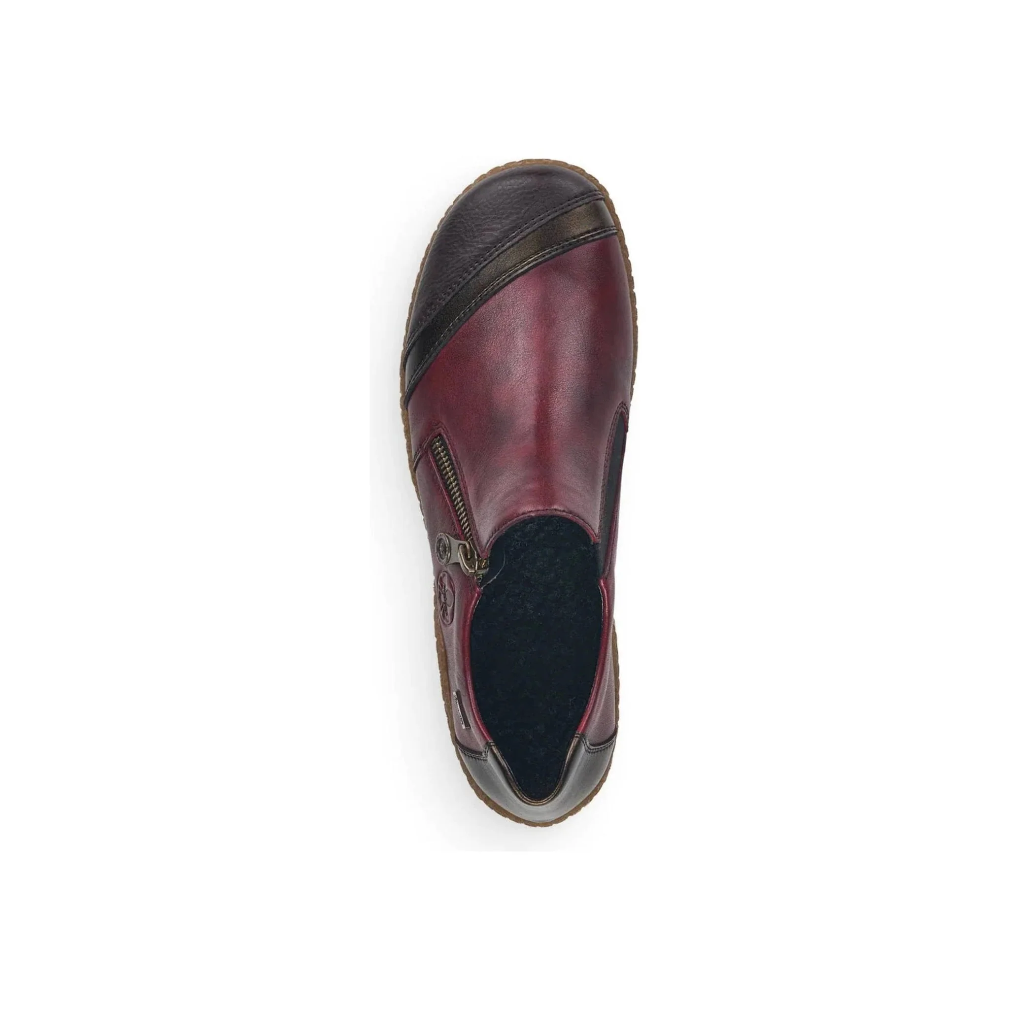 Rieker Women's Liv Slip Zip Shoes - Red - Image 3