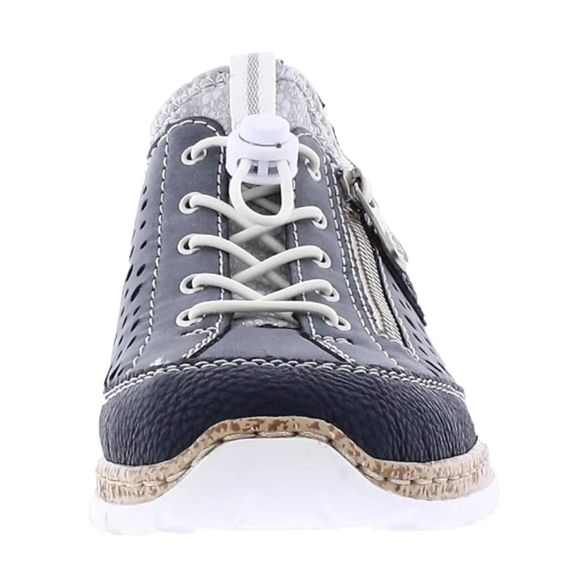 Rieker Women's Wildebuk Shoes - Grey/Blue - Image 3