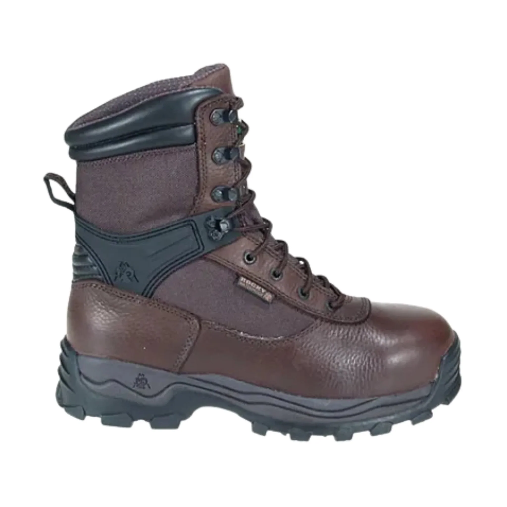 Rocky Men's 8 Inch Insulated Waterproof Steel Toe Work Boots - Brown - Image 2