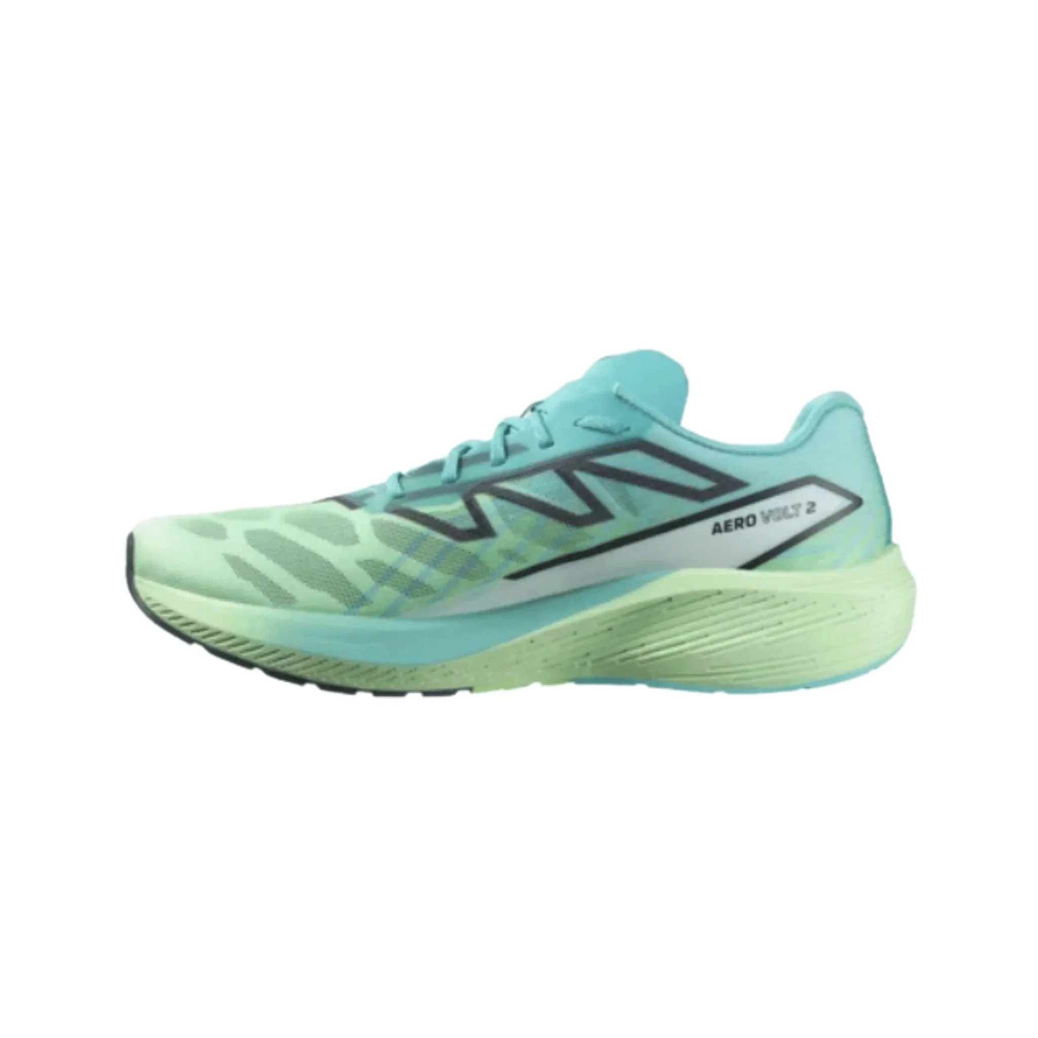 Salomon Men's Aero Volt 2 Road Running Shoes - Peacock Blue/Spring Bouquet/Green Ash - Image 2