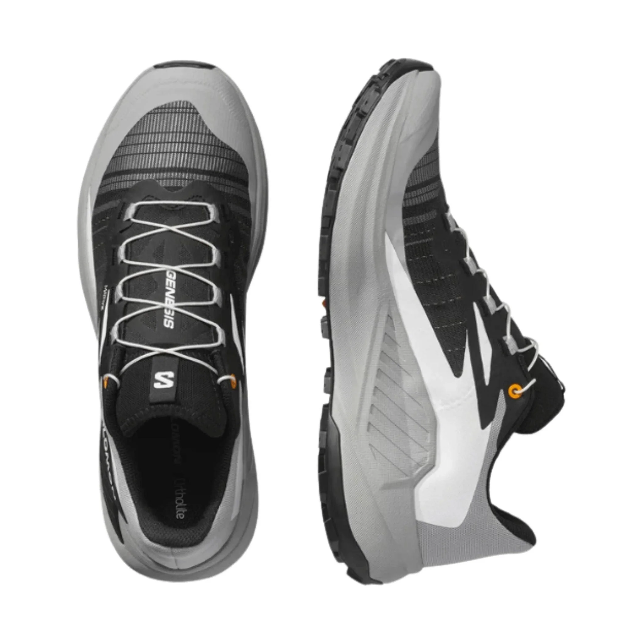 Salomon Men's Genesis Trail Running Shoes - Black/Alloy/Tumeric - Image 4