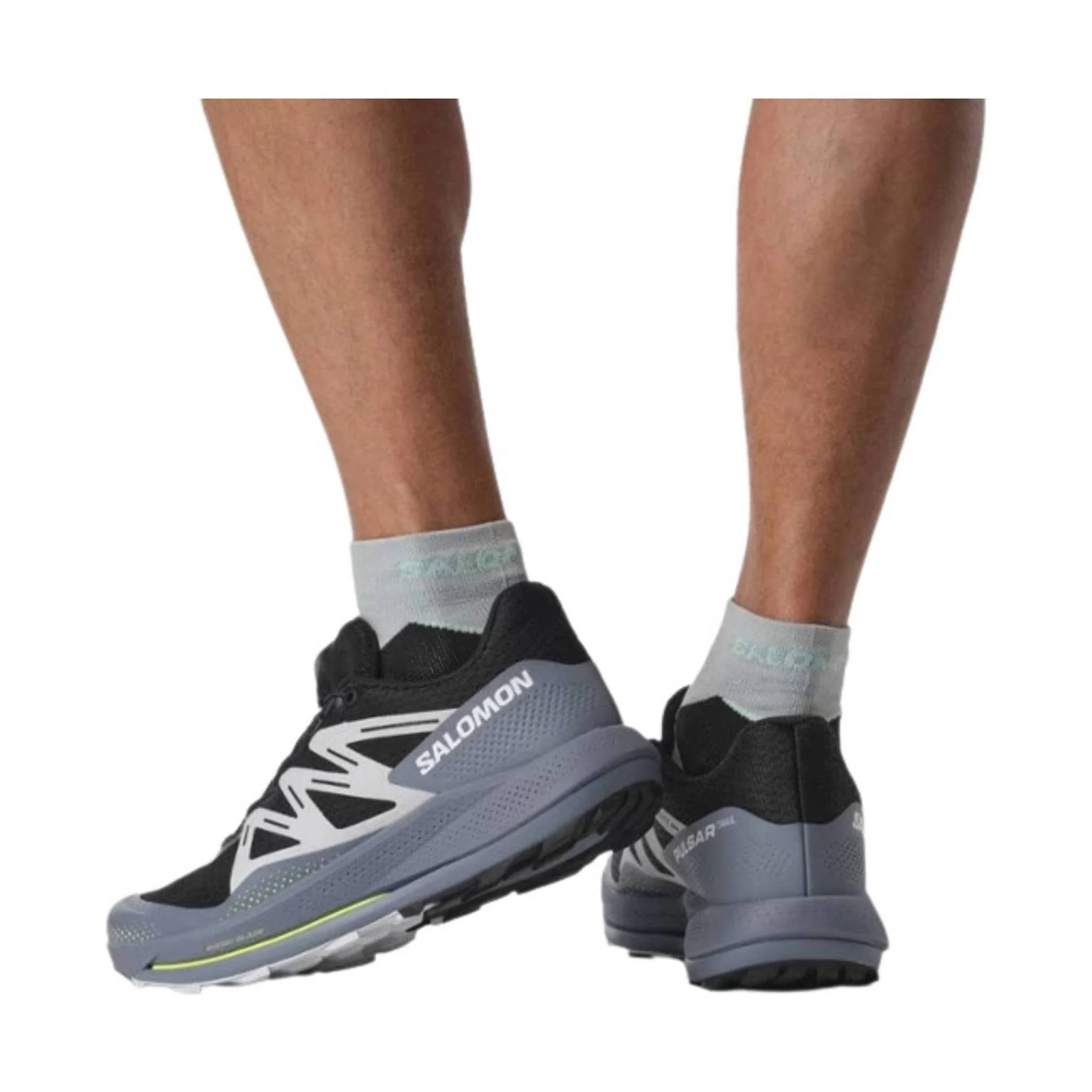 Salomon Men's Pulsar Trail Running Shoes - Black/China Blue/Artic Ice - Image 4