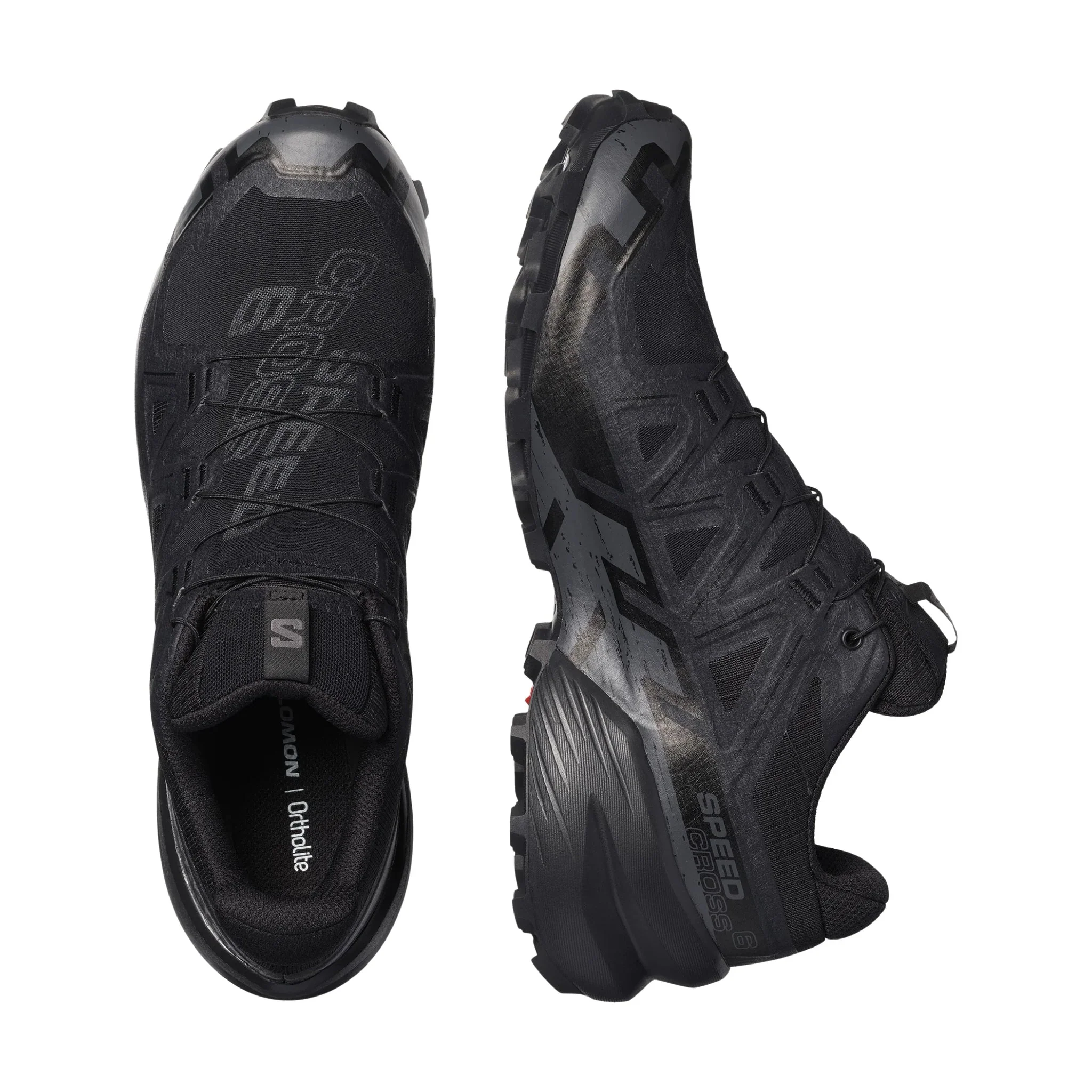 Salomon Men's Speedcross 6 Gore Tex Trail Running Shoes - Black / Black / Phantom - Image 4
