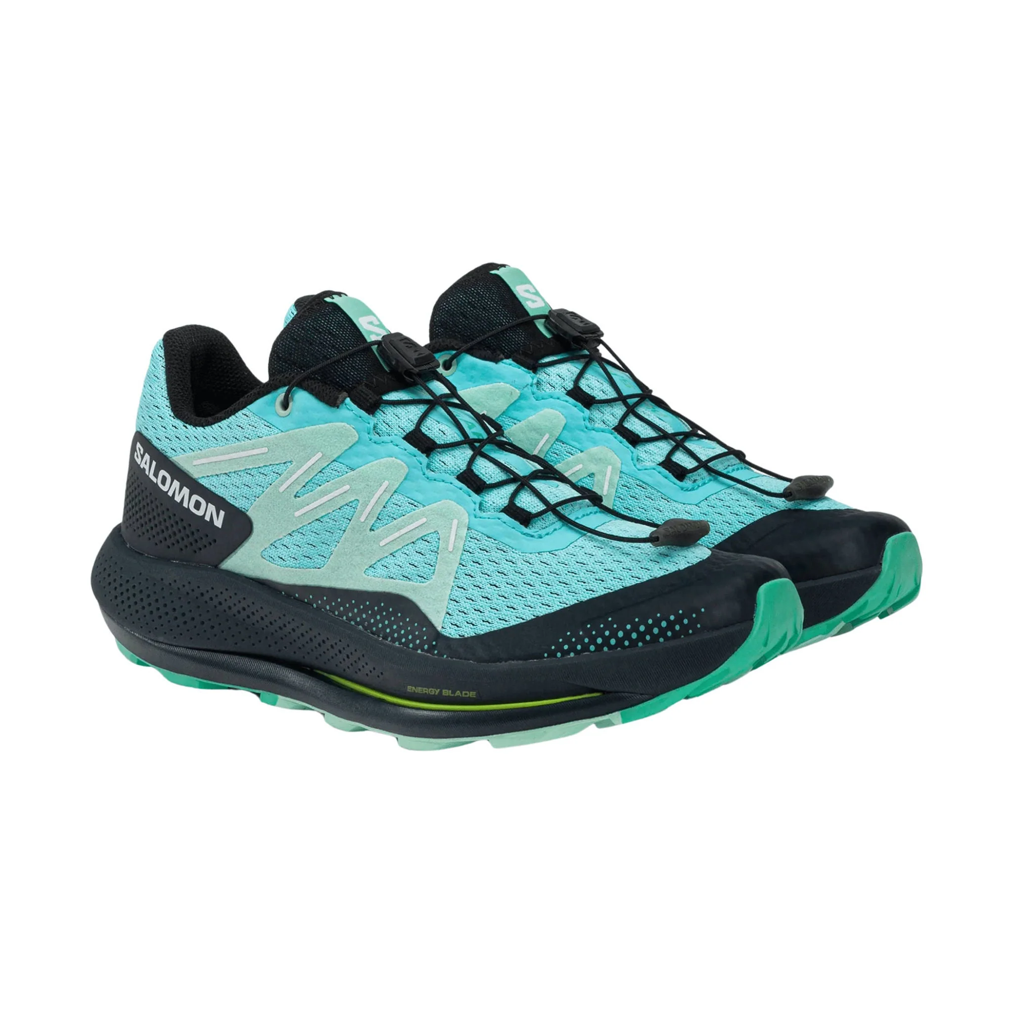 Salomon Women's Pulsar Trail Running Shoes - Blue Radiance/Carbon/Yucca - Image 2