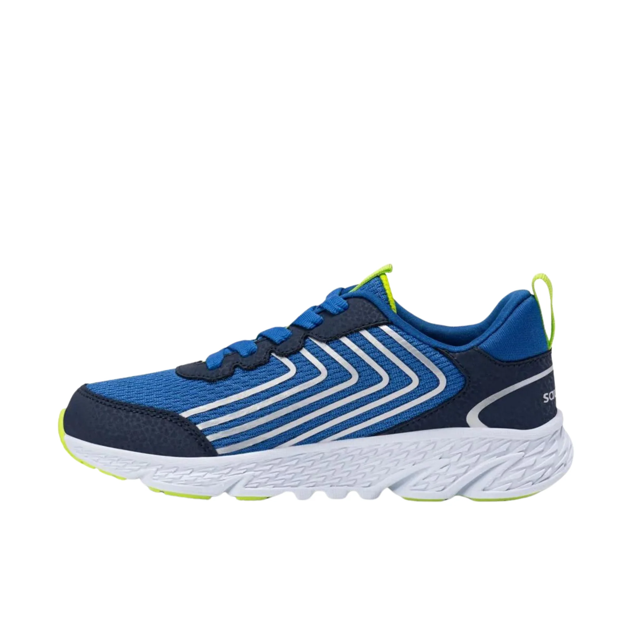 Saucony Big Kids' Wind 3.0 Lace Shoes - Navy/Green - Image 2