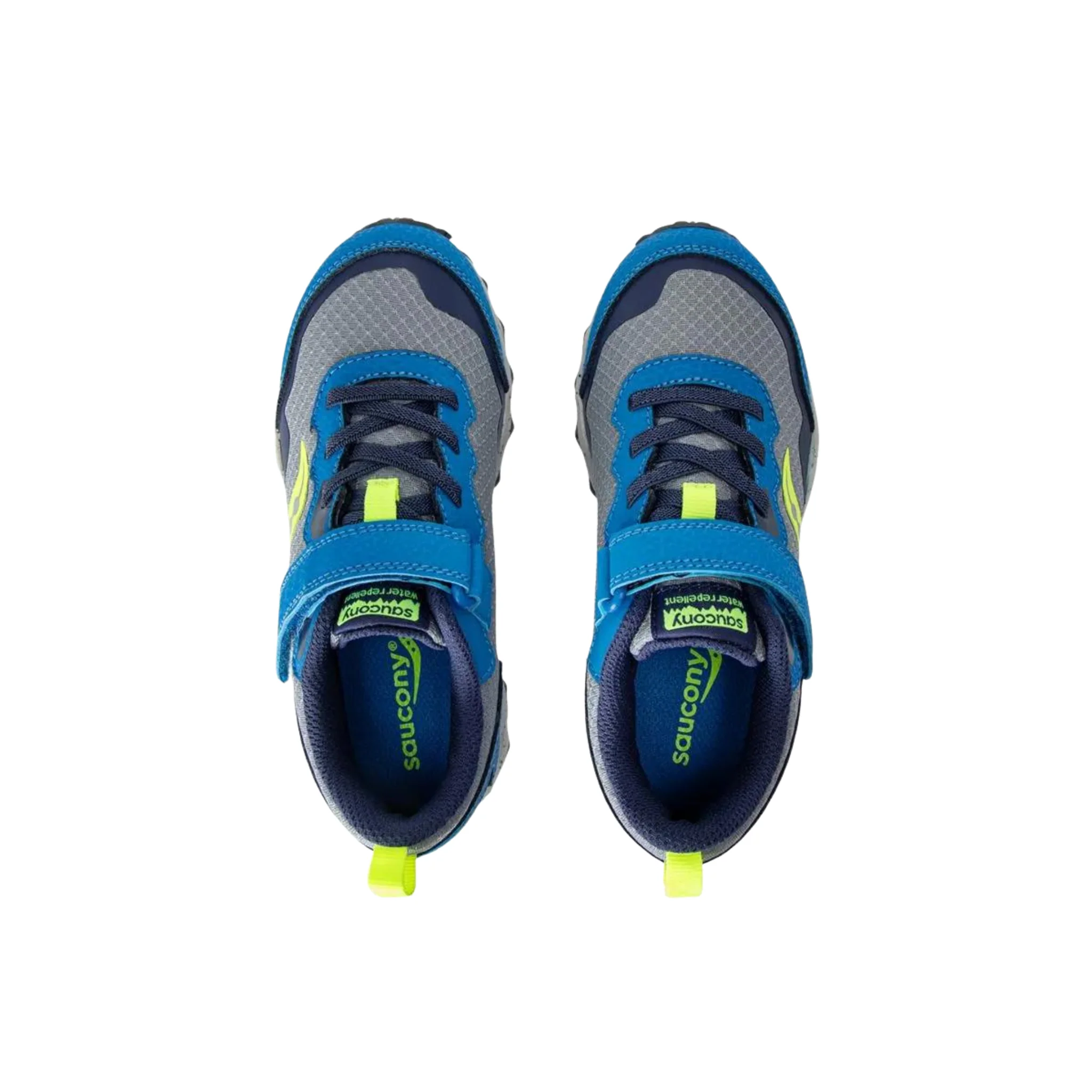 Saucony Kids' Peregrine AC Shield Shoes - Grey/Royal - Image 3