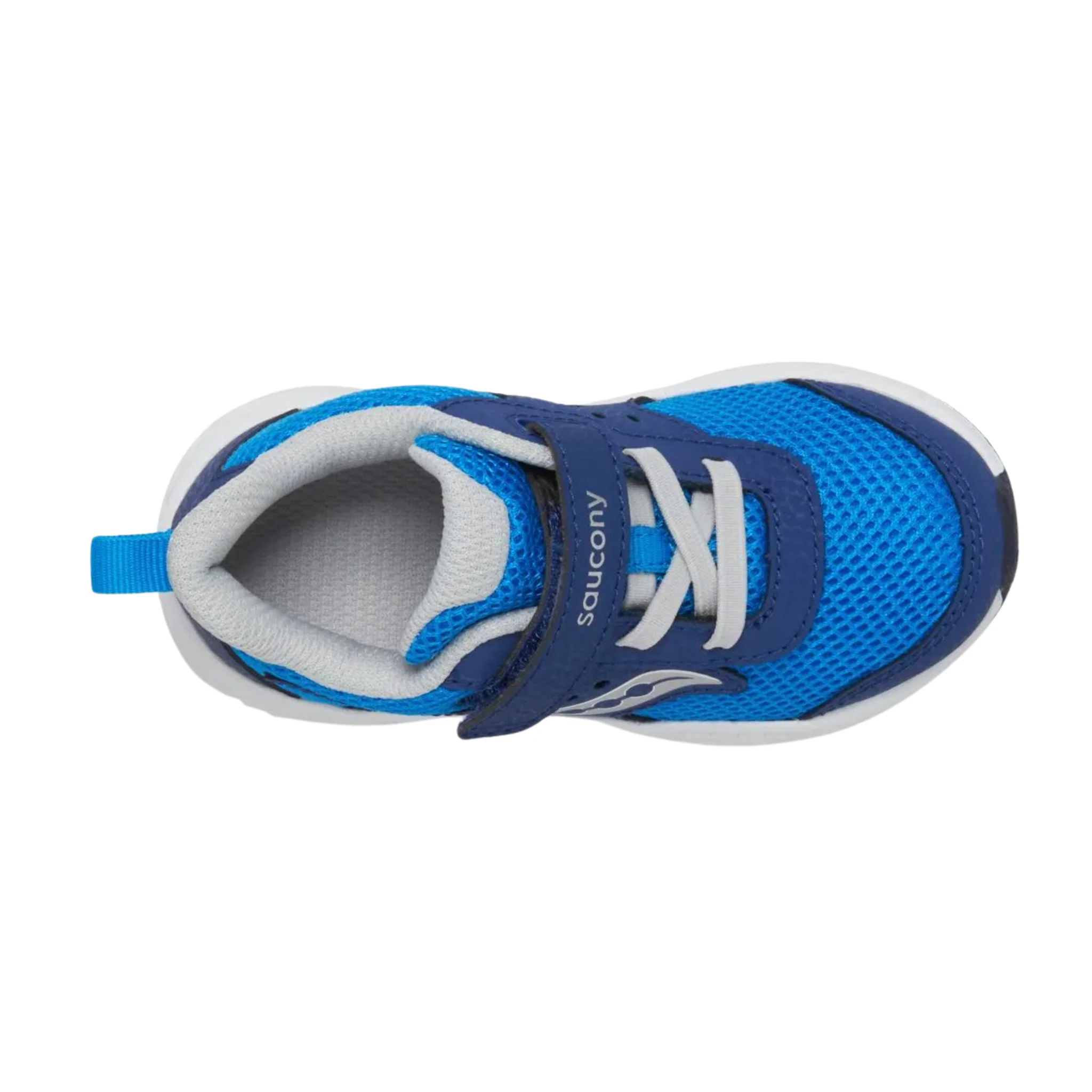 Saucony Little Kids' Ride JR Shoes - Blue/Silver - Image 2