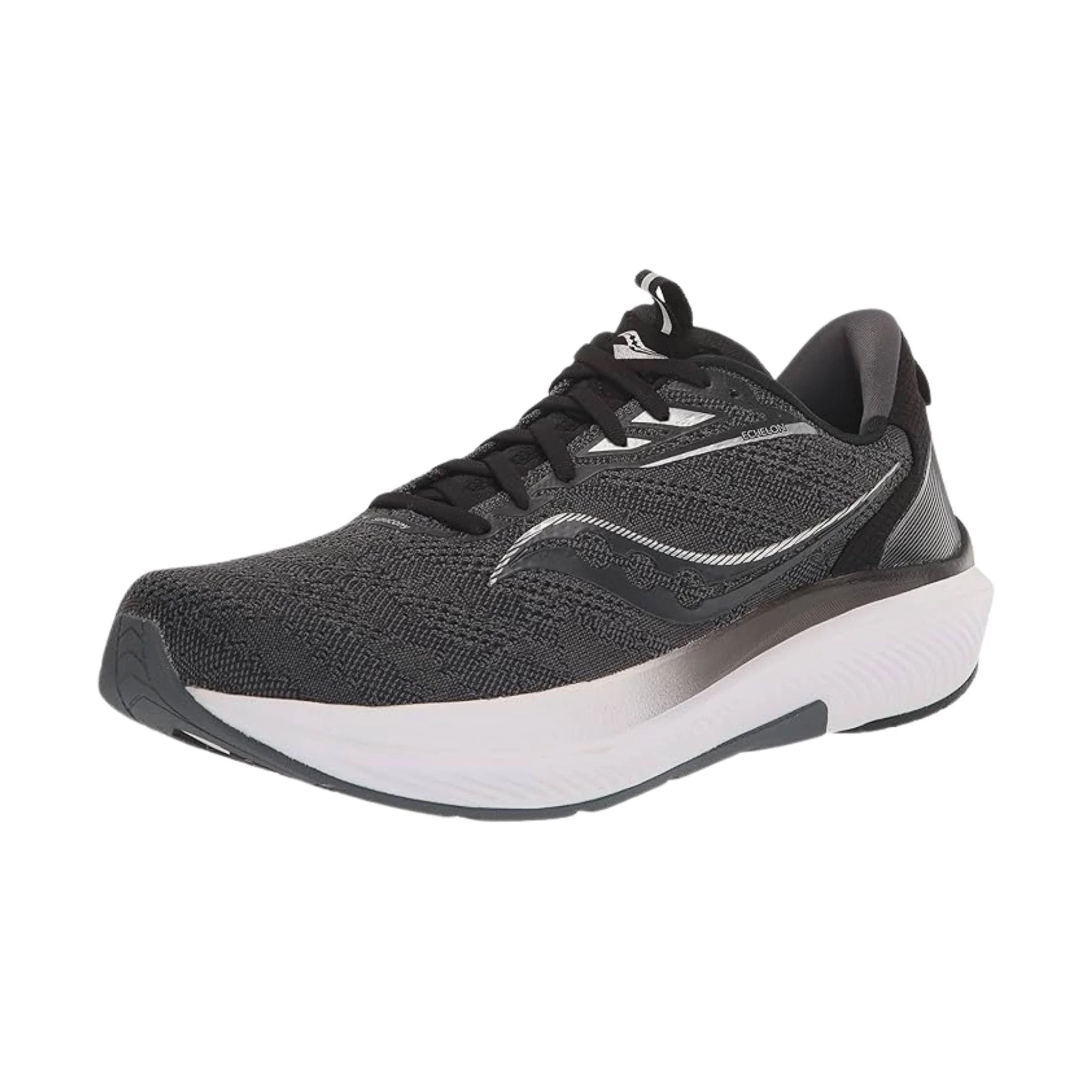 Saucony Men's Echelon 9 Running Shoes - Black/White - Image 2