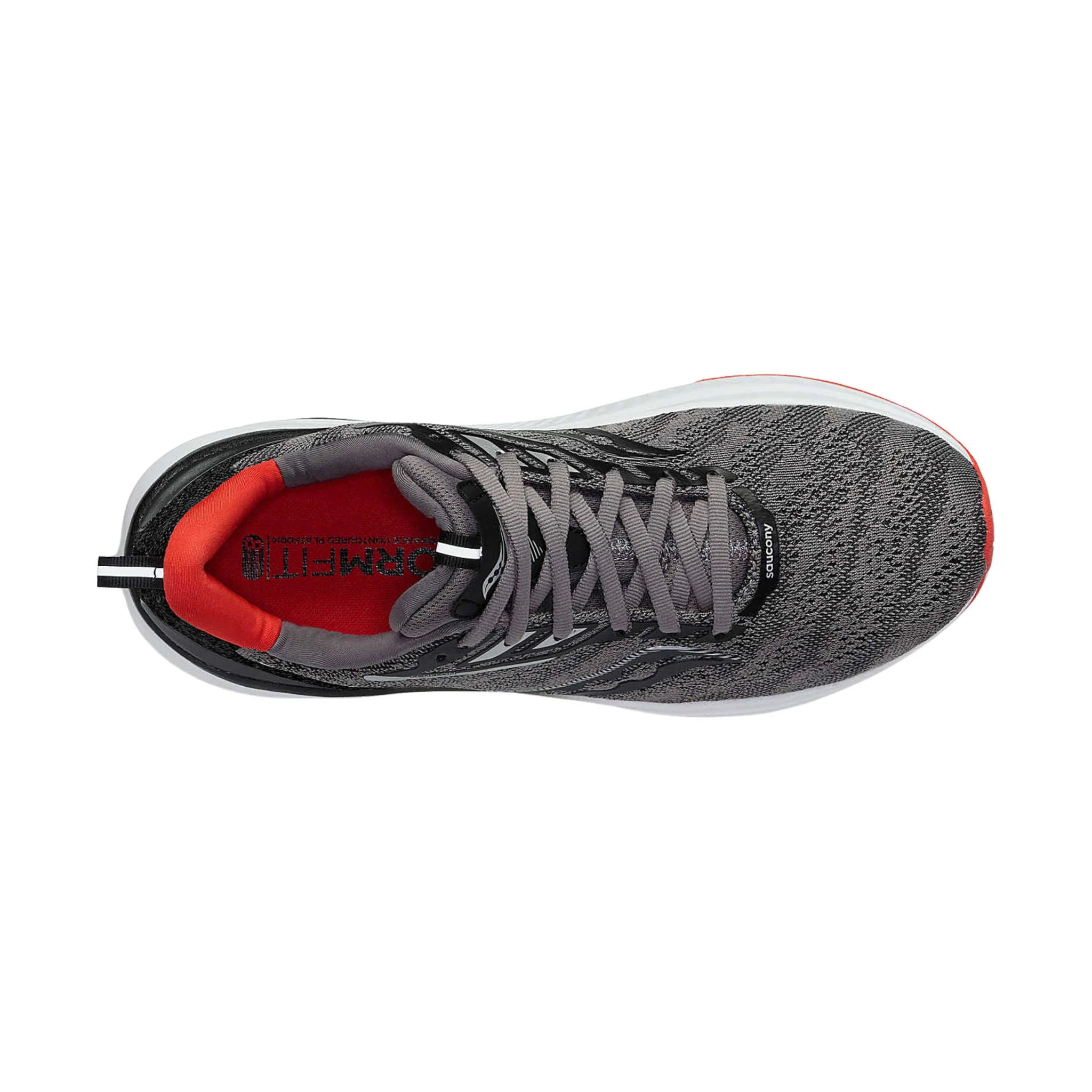 Saucony Men's Echelon 9 Running Shoes - Charcoal/Red Sky - Image 3