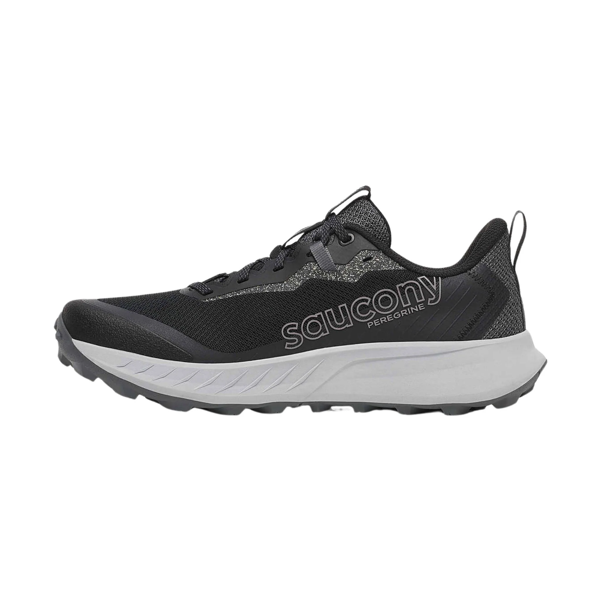 Saucony Men's Peregrine 15 Trail Shoes - Black/Shadow - Image 2