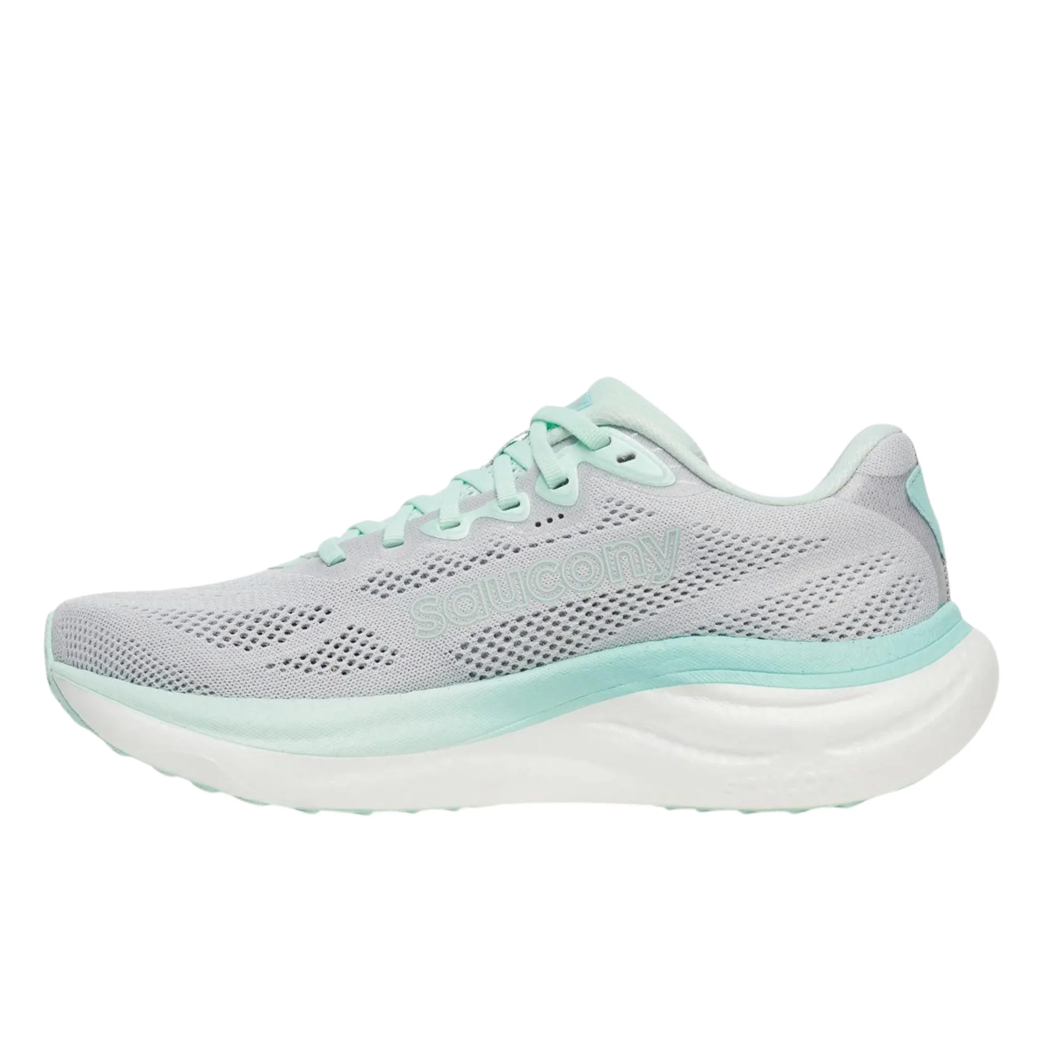 Saucony Women's Ride 19 Running Shoes - Cloud/Aqua - Image 2