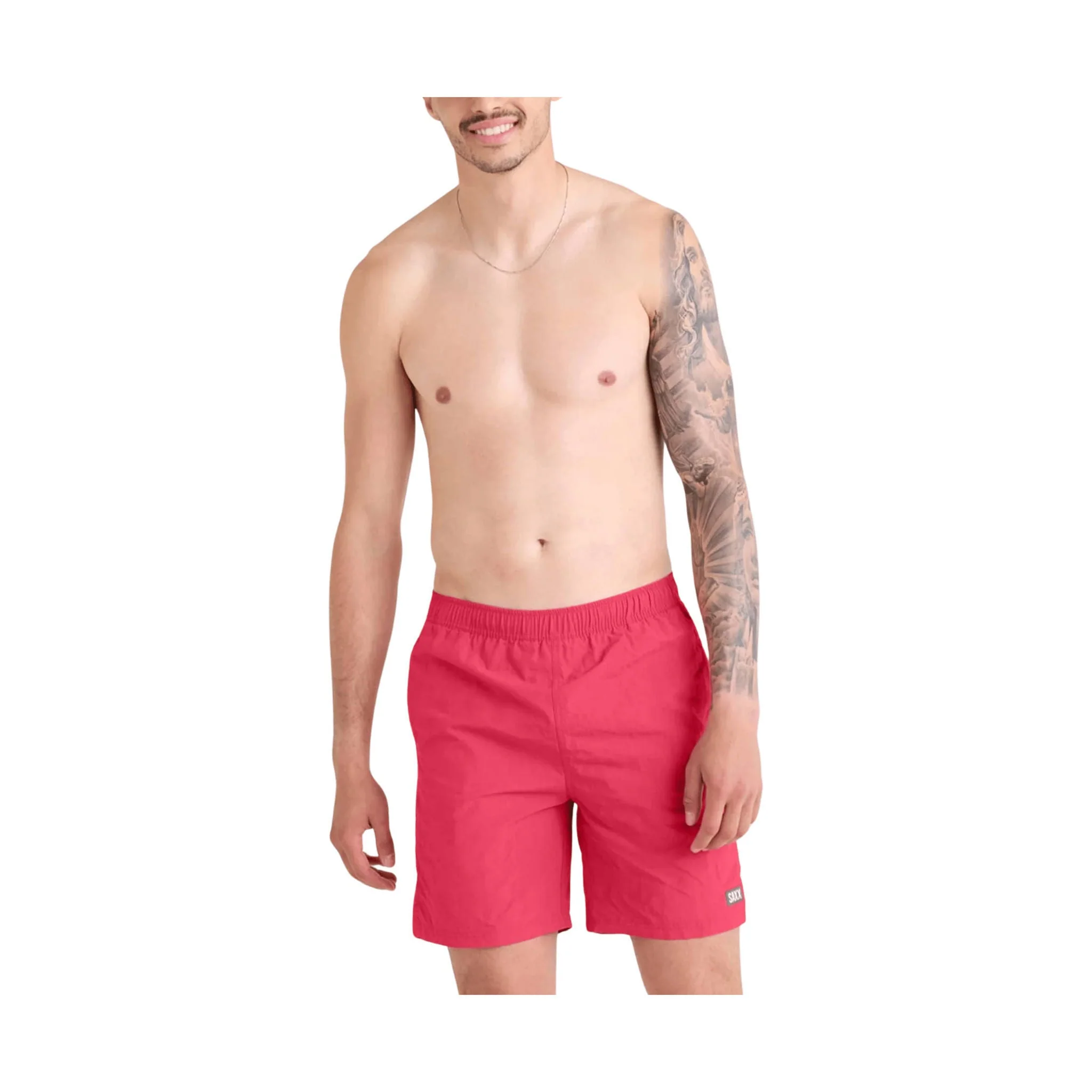 SAXX Men's Go Coastal 2N1 7 Inch Swim Trunks - Raspberry