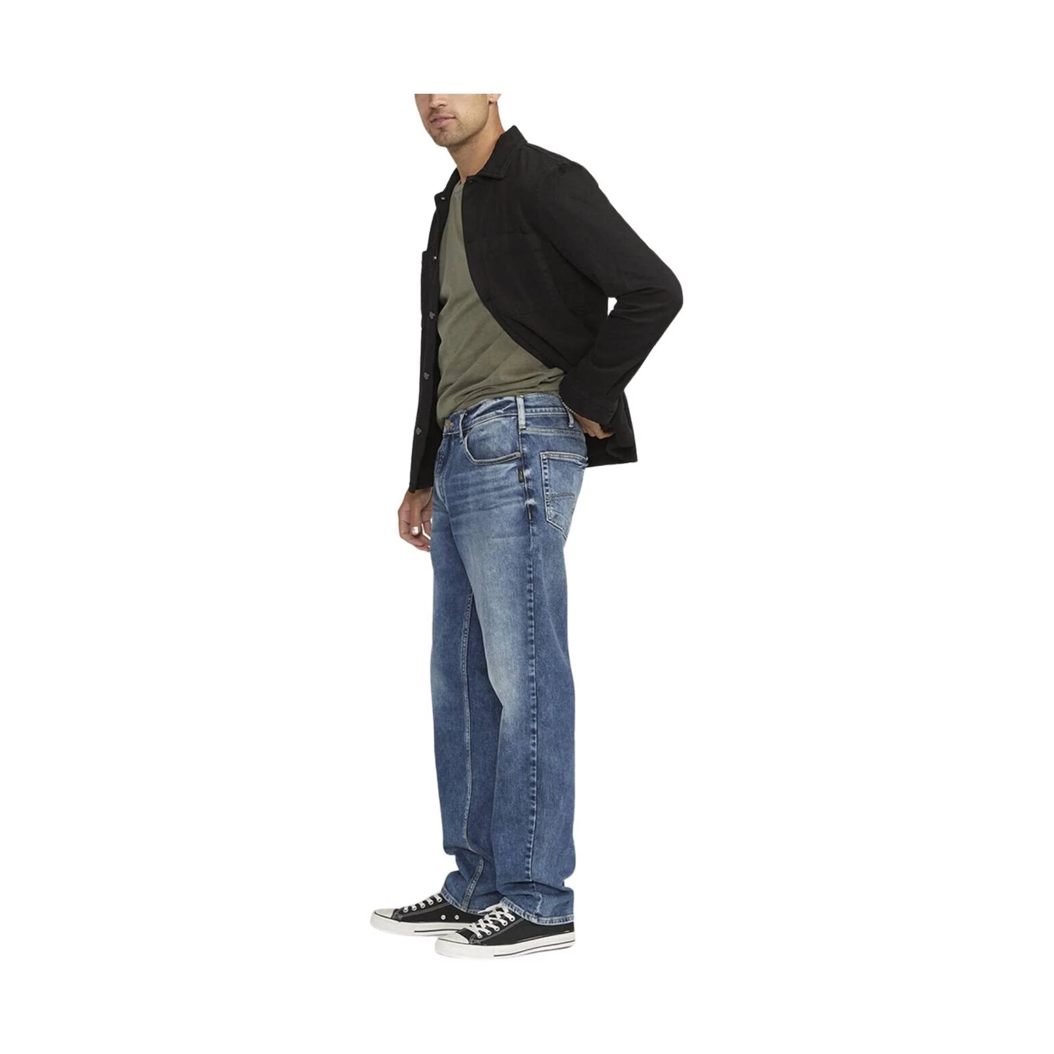 Silver Jeans Men's Eddie Athletic Fit Tapered Leg Jeans - Indigo - Image 2