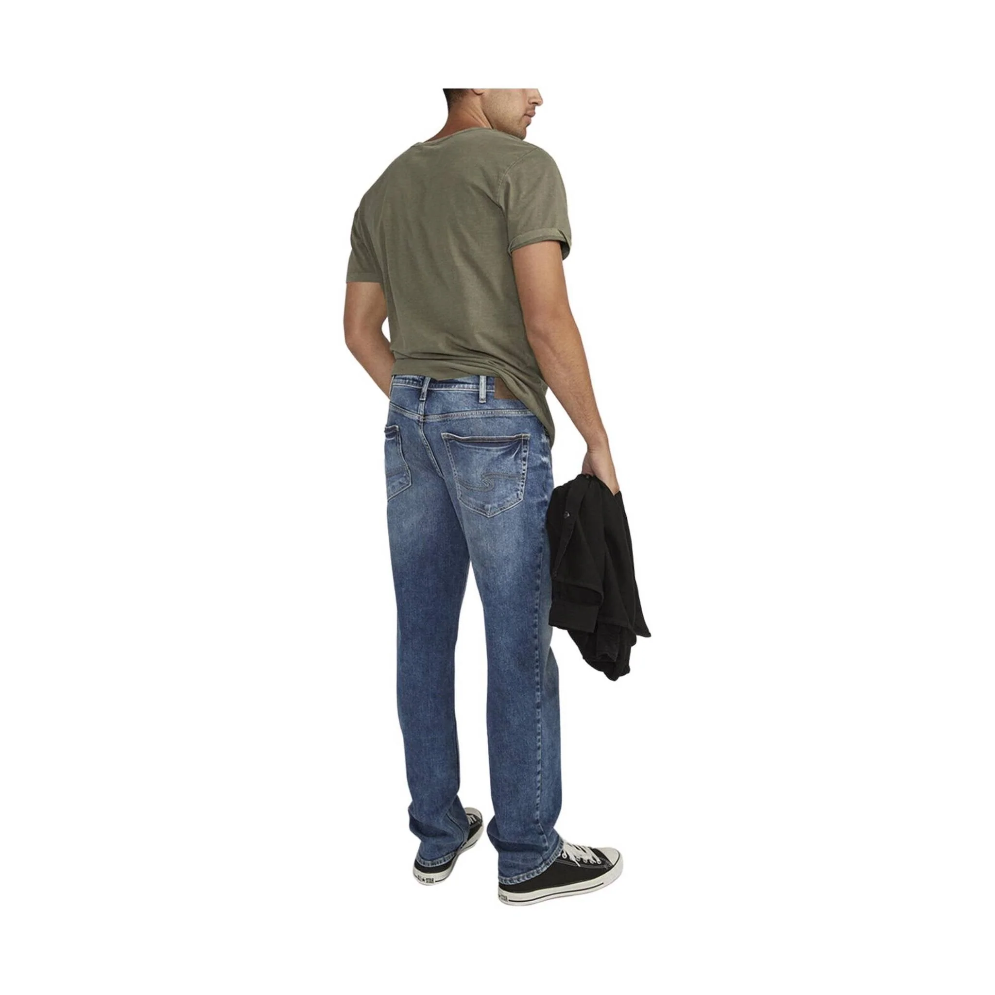 Silver Jeans Men's Eddie Athletic Fit Tapered Leg Jeans - Indigo - Image 3