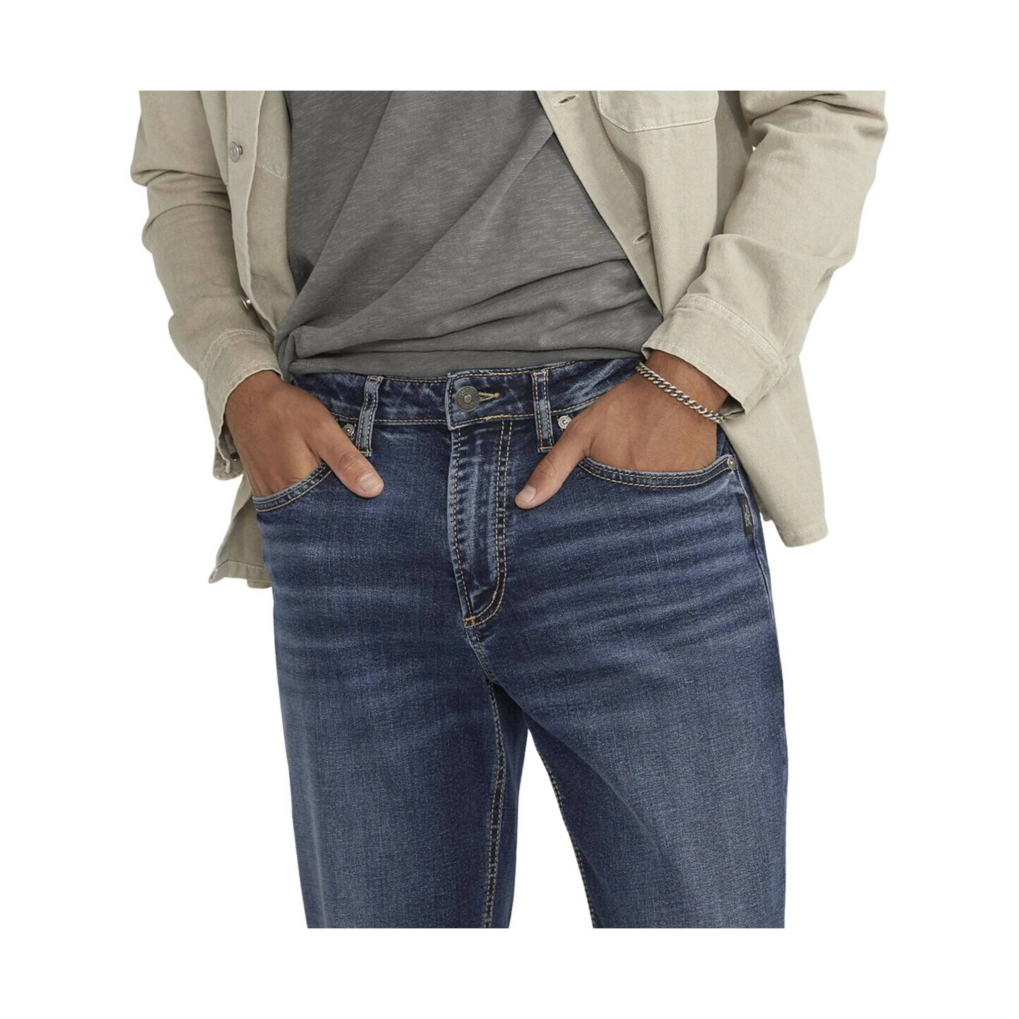 Silver Jeans Men's Machray Athletic Fit Straight Leg Jeans - Indigo - Image 4
