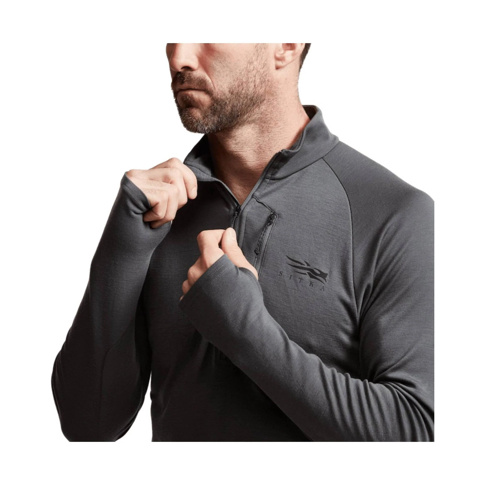 Sitka Men's Core Merino 220 Half Zip Top - Lead - Image 4