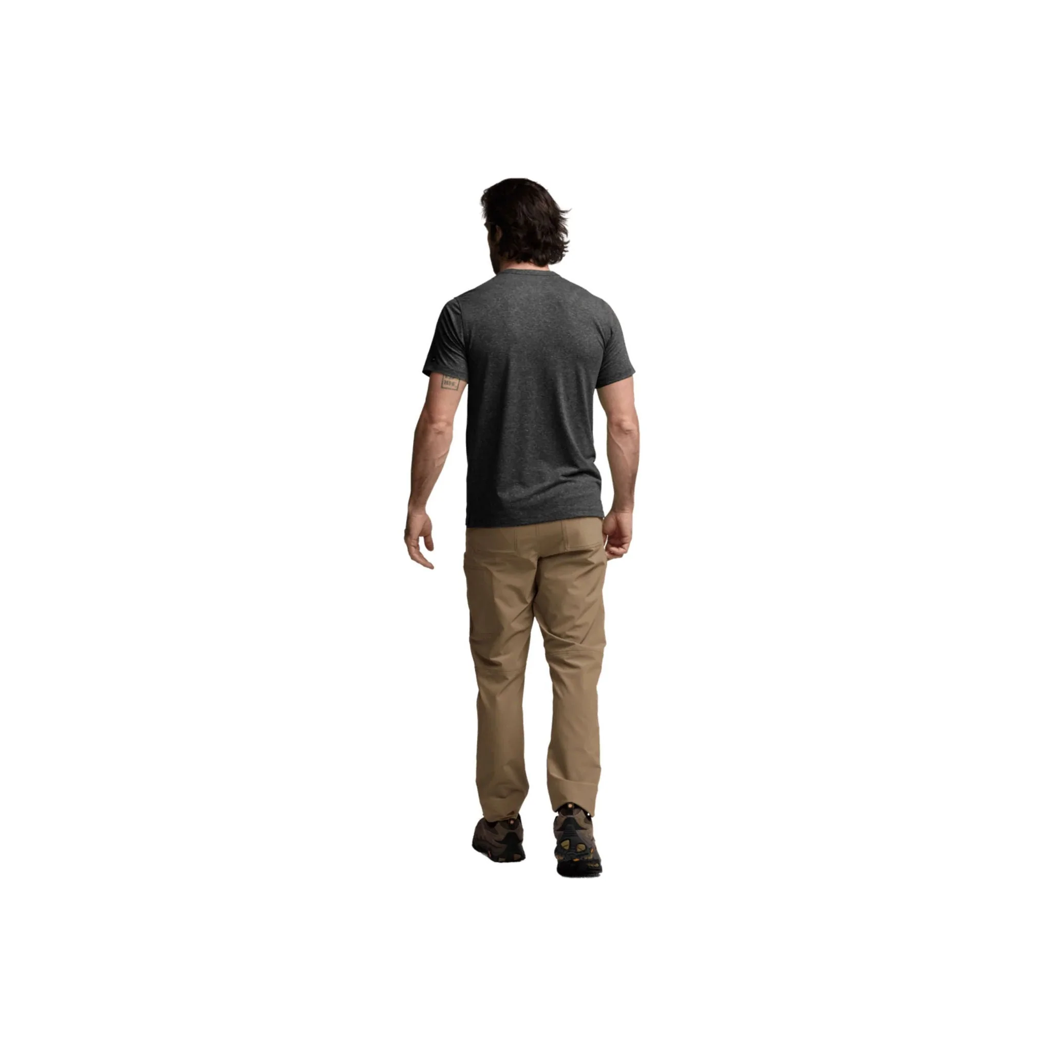 Sitka Men's Essential SS Henley - Obsidian Heather - Image 2