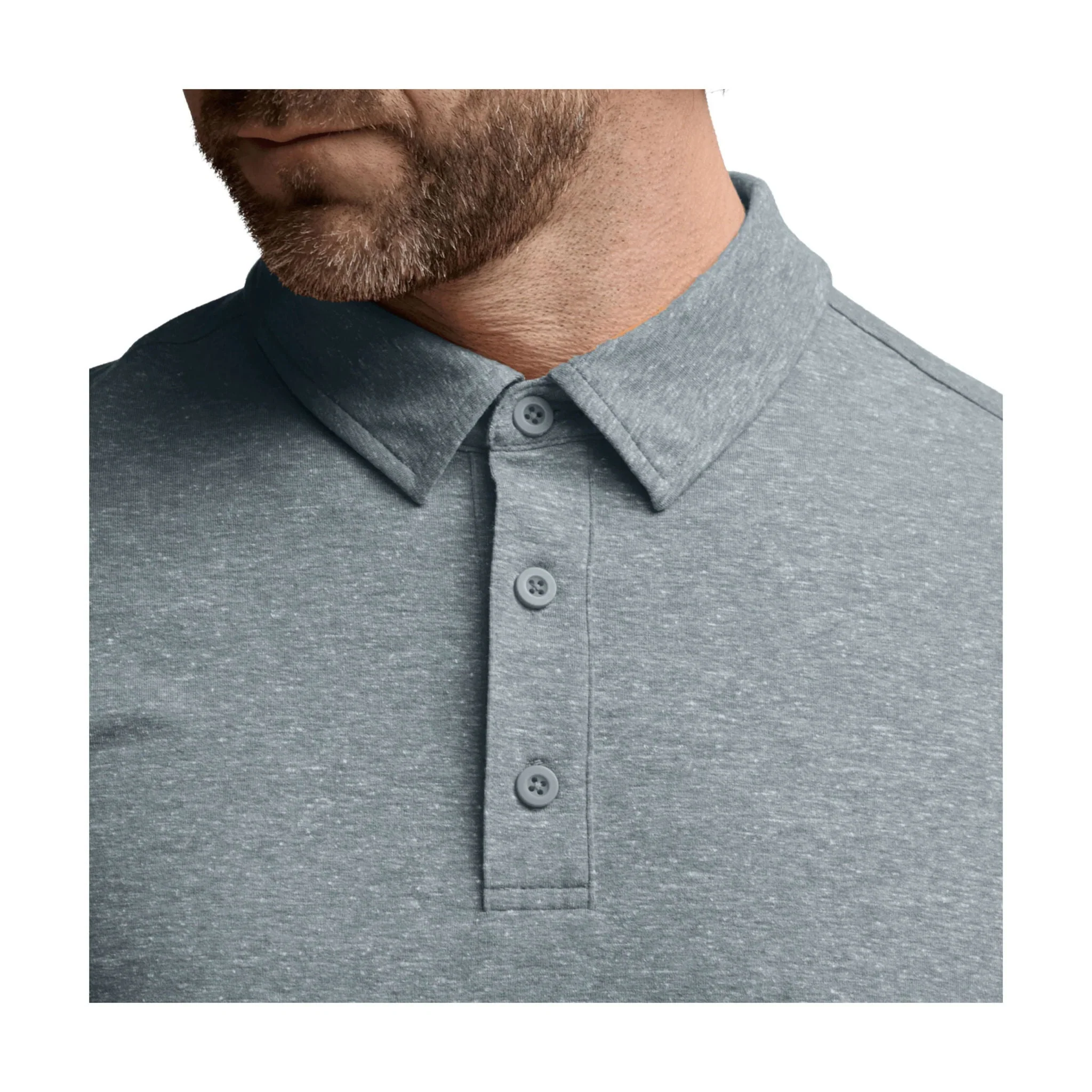 Sitka Men's Essential SS Polo - Bluestone Heather - Image 3