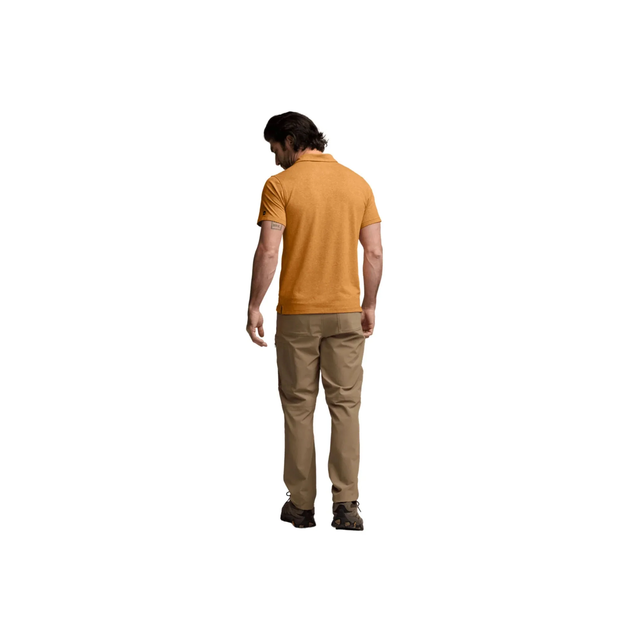Sitka Men's Essential SS Polo - Ember Heather - Image 2