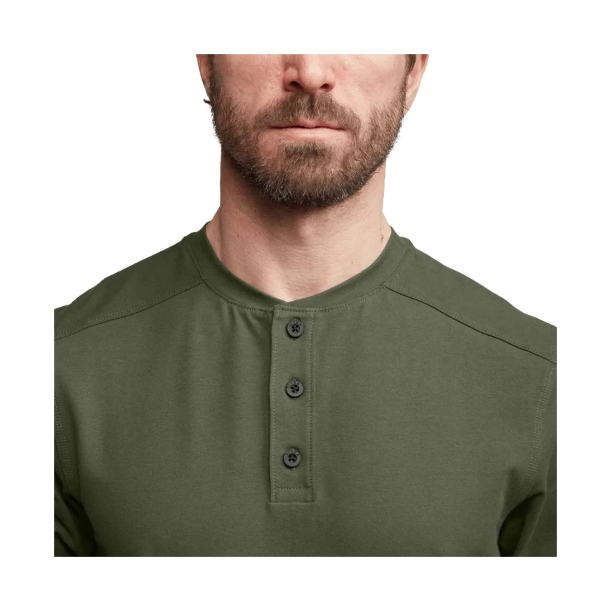 Sitka Men's Foothills Long Sleeve Henley - Olive Green - Image 2