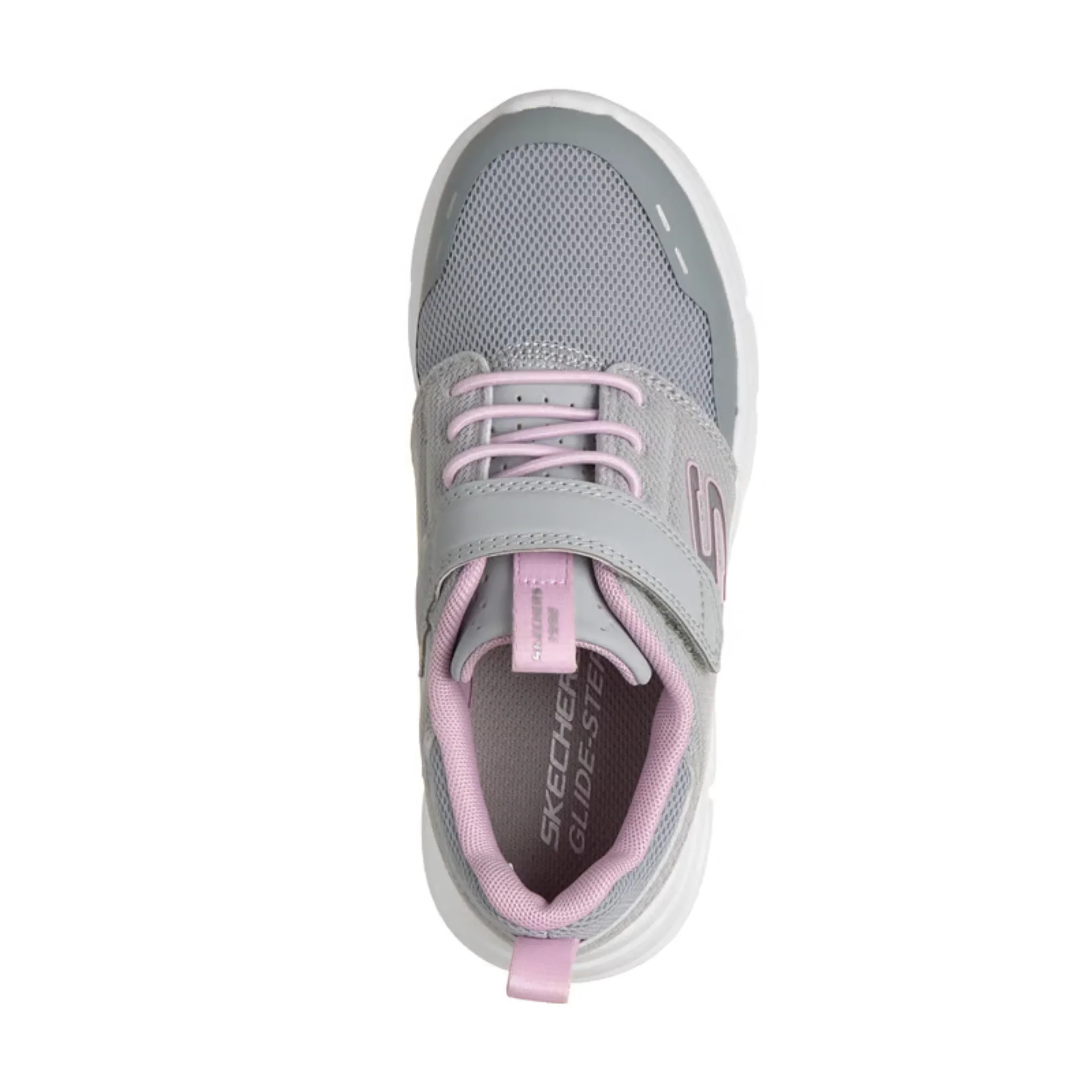Skechers Kids' Glide Step Flow Shoes - Light Gray - Image 3