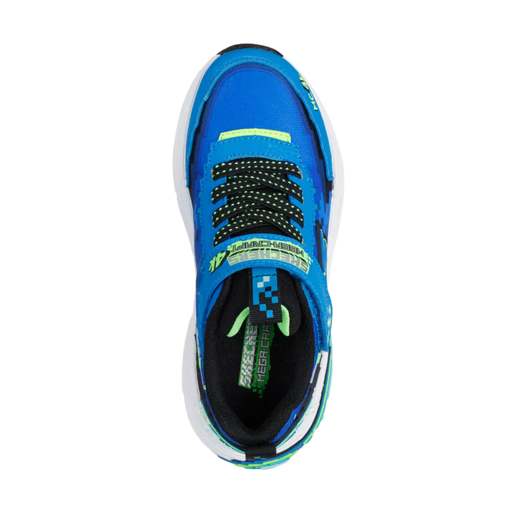 Skechers Kids' Mega Craft 4K Shoes - Blue/Lime - Image 3