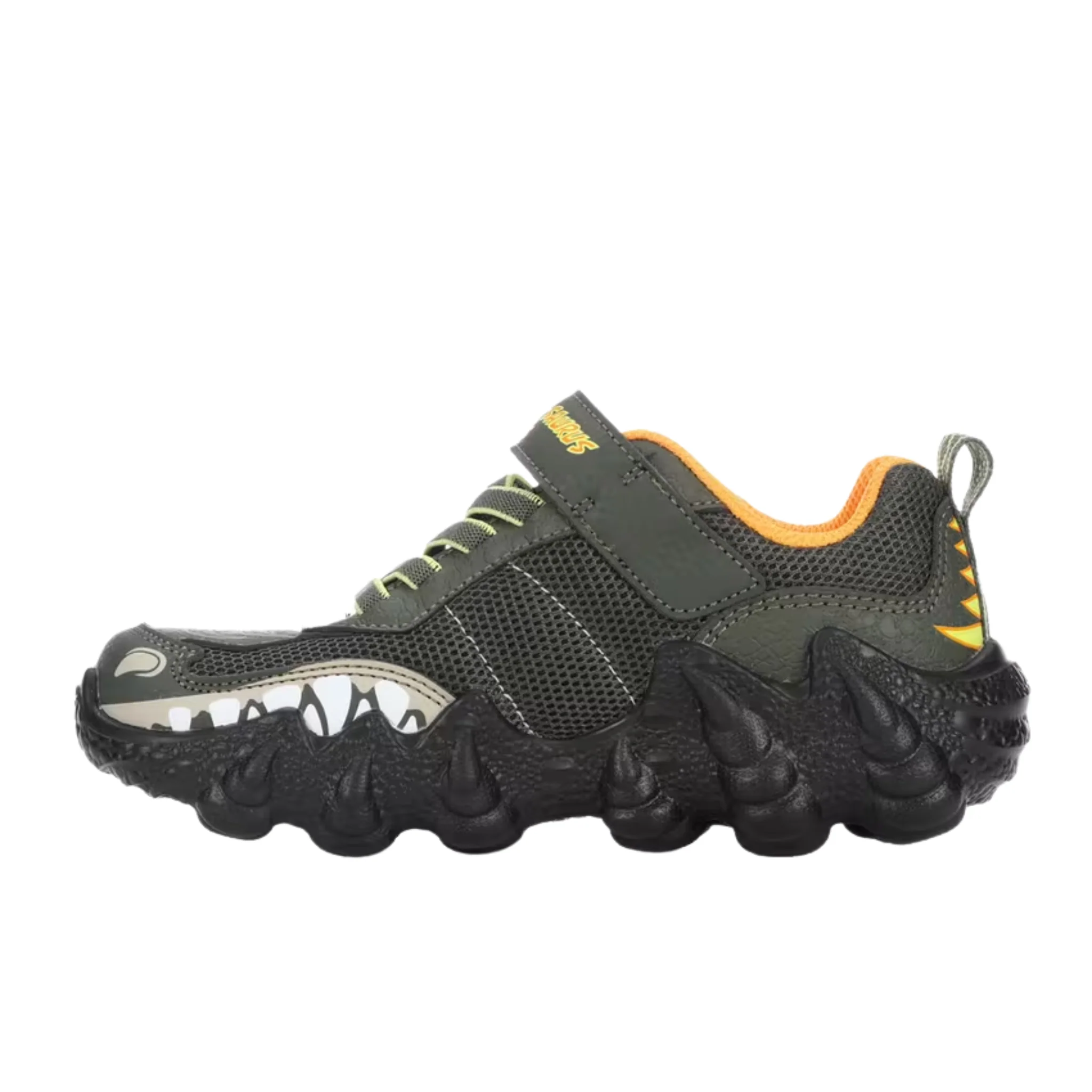 Skechers Kids' Saurus Lights Shoes - Olive - Image 2