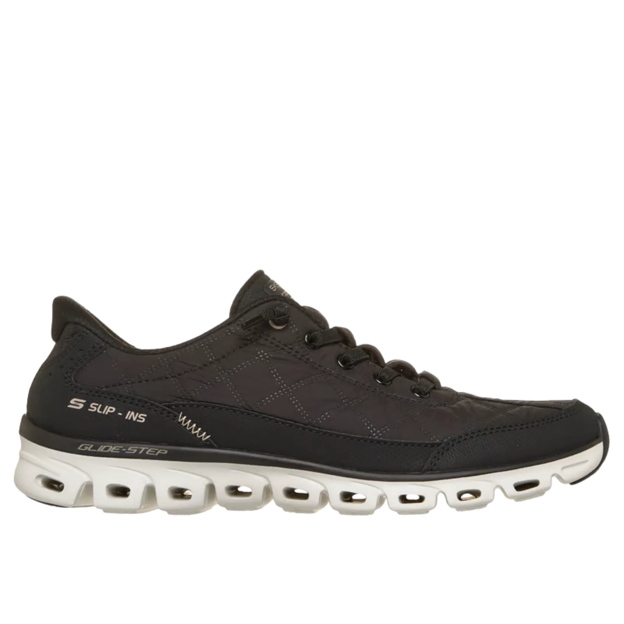 Skechers Women's Slip In Glide Step Cozy Shoes - Black/Natural