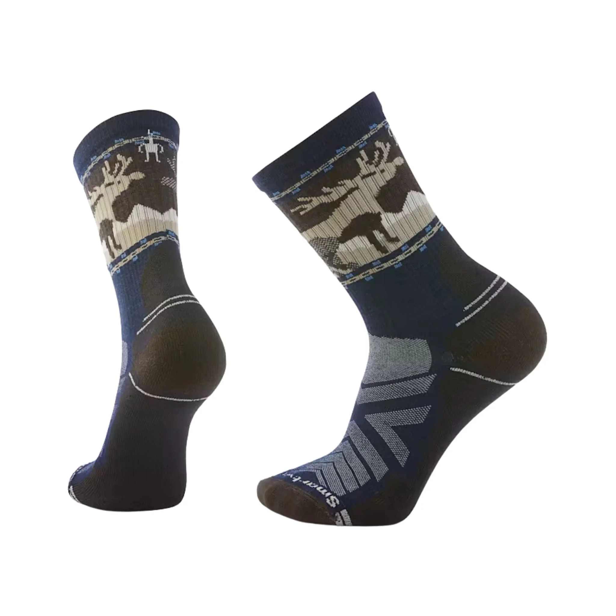 Smartwool Men's Hike Mountain Moose Crew Socks - Deep Navy