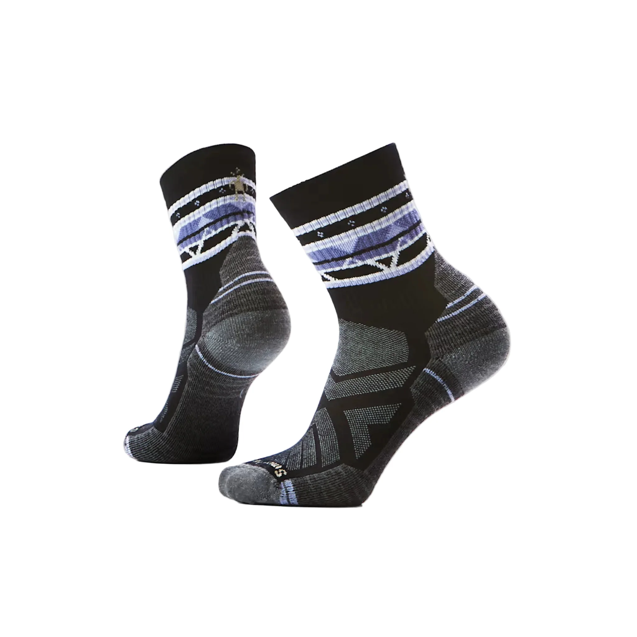 Smartwool Women's Hike Light Cushion Zig Zag Valley Mid Crew Socks - Black