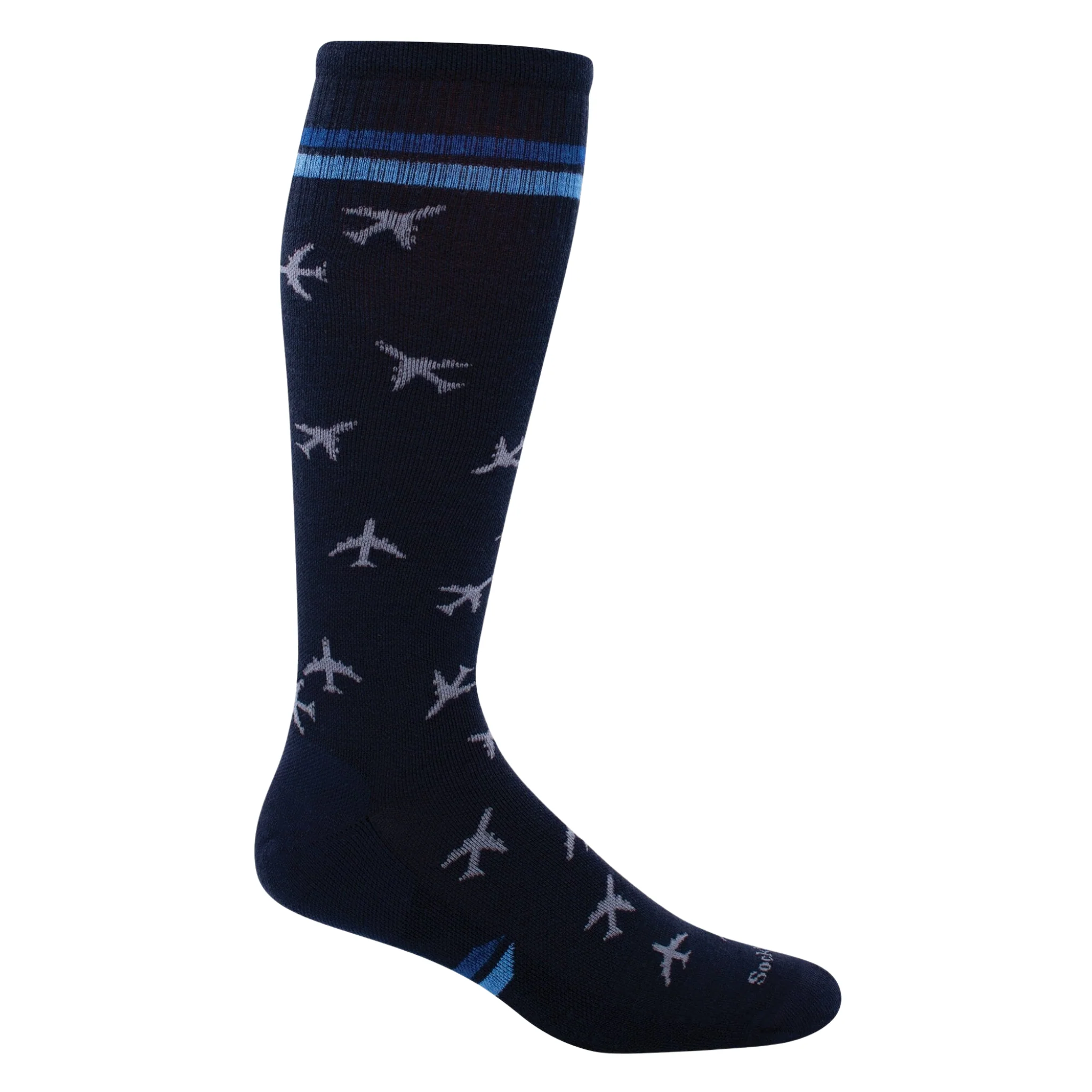 SockWell Men's Lifestyle Compression In Flight Socks - Navy