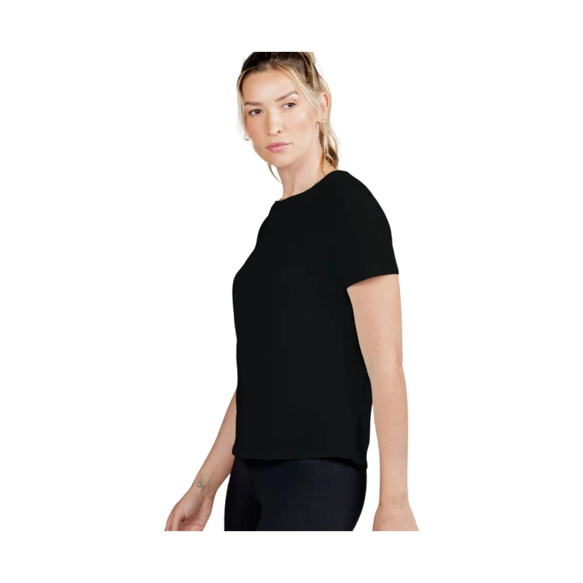 Tasc Women's All Day Short Sleeve T Shirt - Black - Image 2