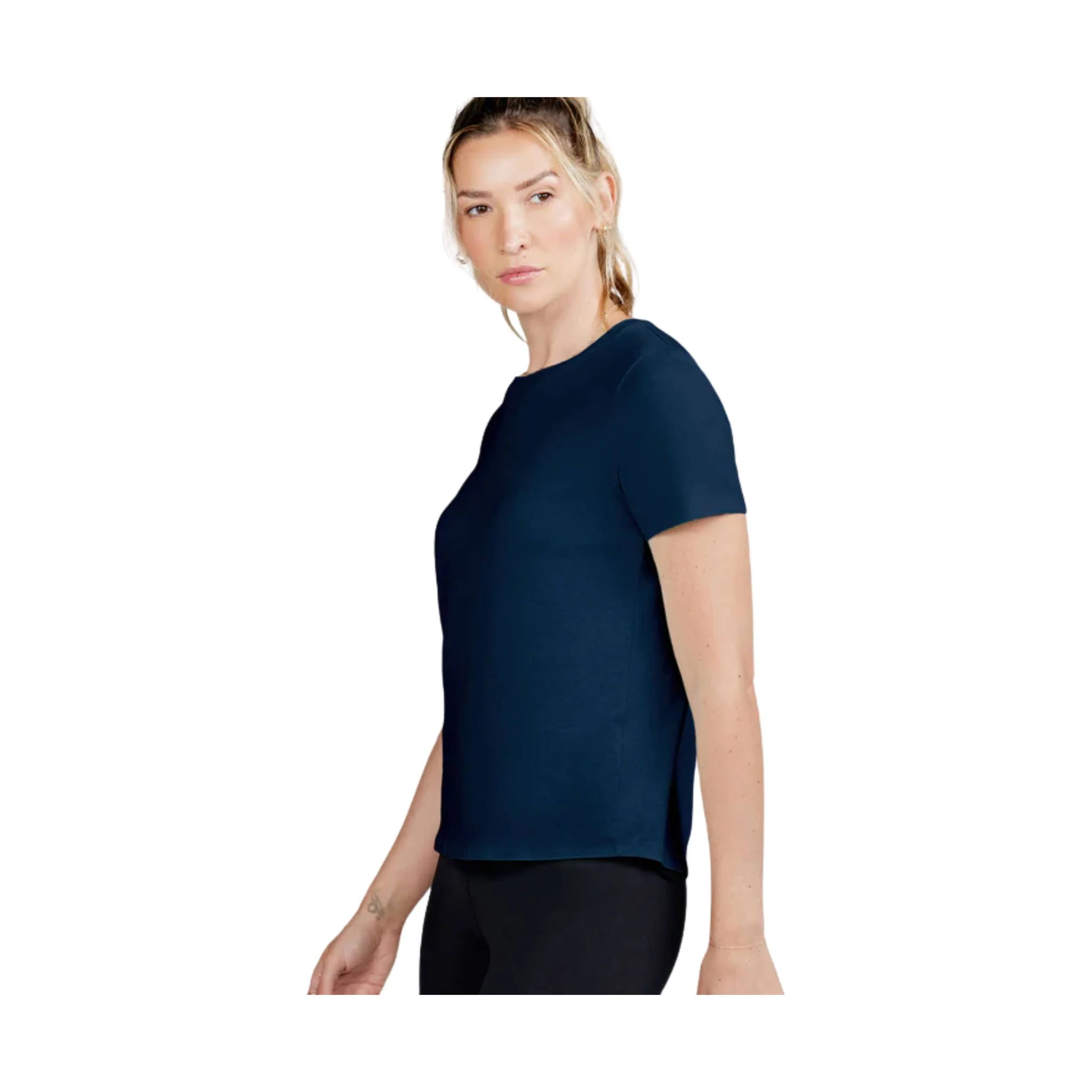 Tasc Women's All Day Short Sleeve T Shirt - Classic Navy - Image 2