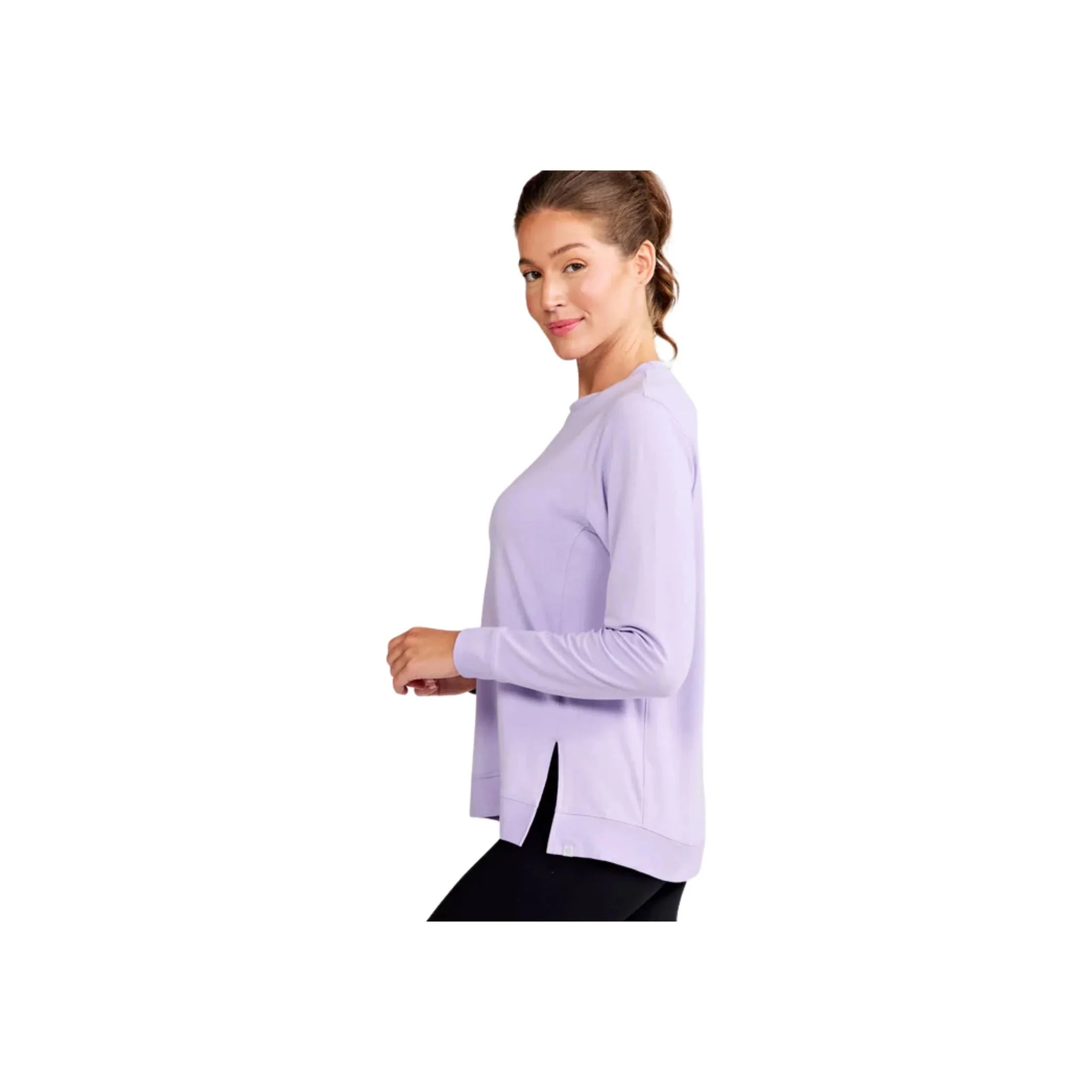 Tasc Women's Riverwalk French Terry Sweatshirt - Lavender Crystal - Image 2