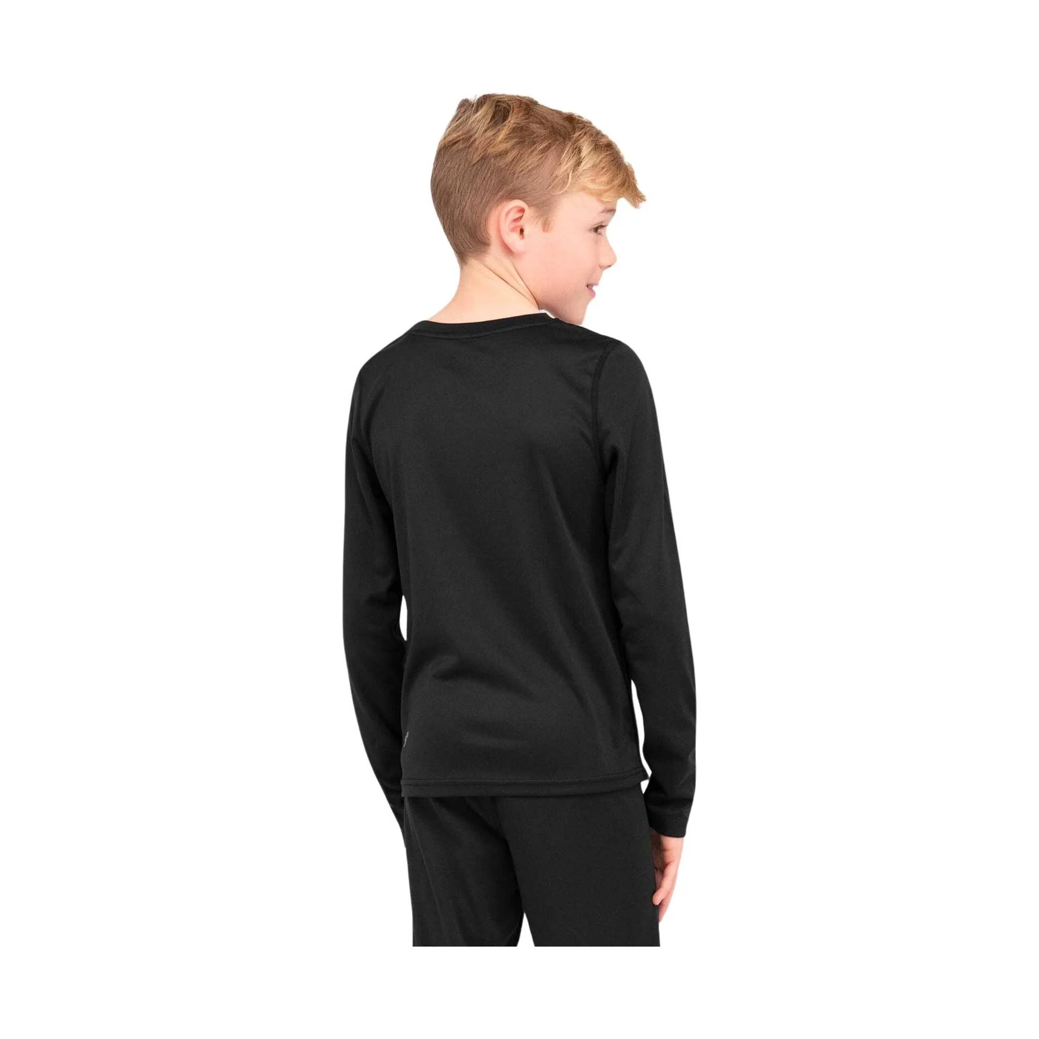 Terramar Kids' Thermapeak 2.0 Baselayer Crew - Black - Image 2