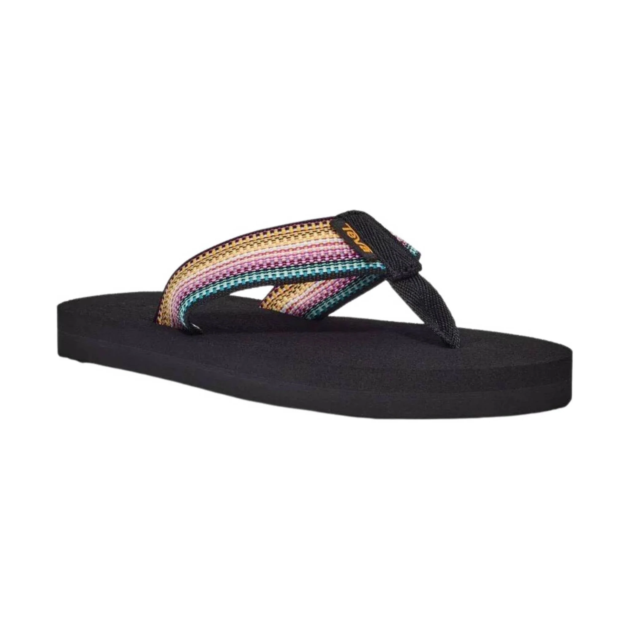 Teva Little Kids' Mush II Flip Flop - Antiguous Black Multi - Image 2