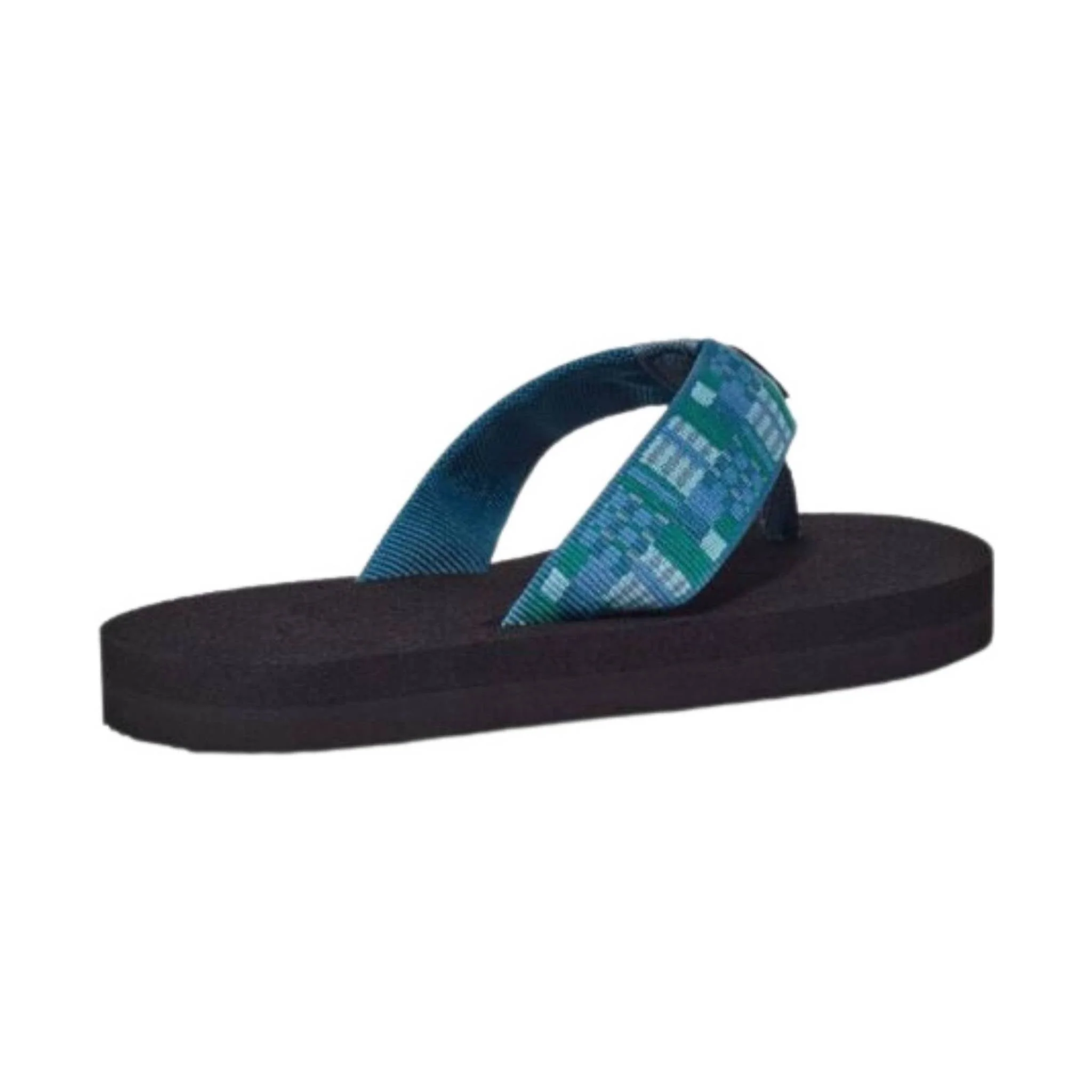 Teva Little Kids' Mush II Flip Flop- Summer Patchwork Blue Coral - Image 2
