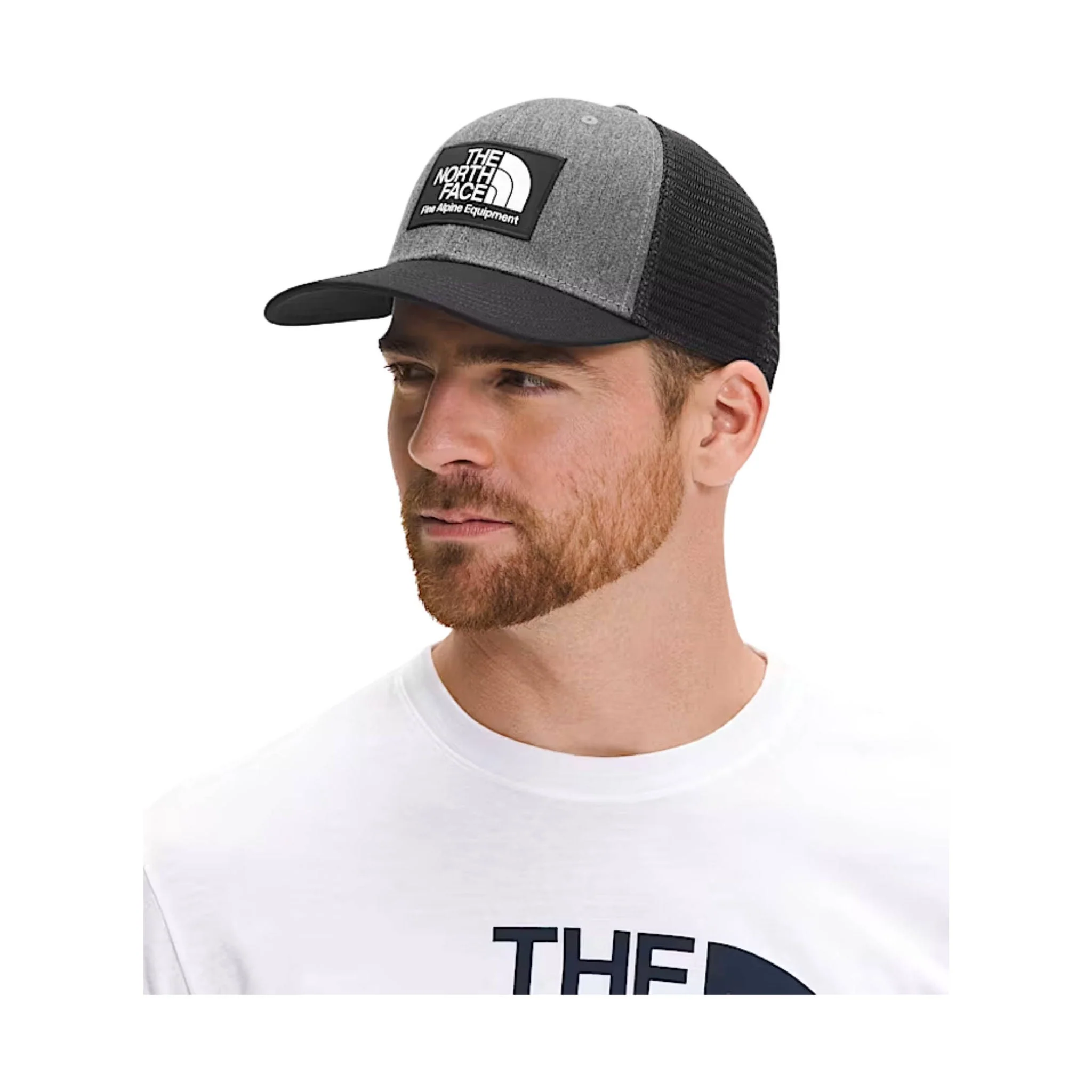 The North Face Deep Fit Mudder Trucker Hat - TNF Black/TNF Medium Grey Heather - Image 3