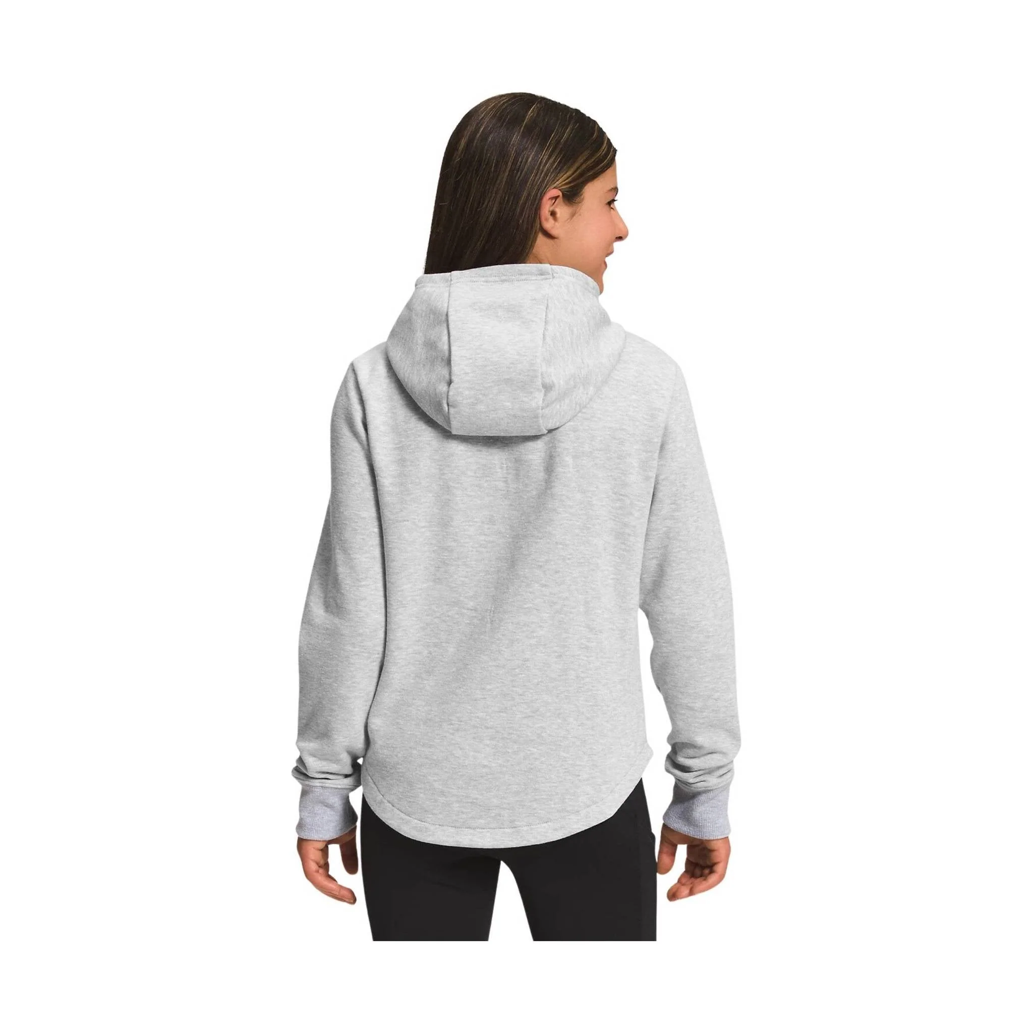 The North Face Kids' Camp Fleece Pullover Hoodie - Light Grey Heather/Super Pink - Image 3