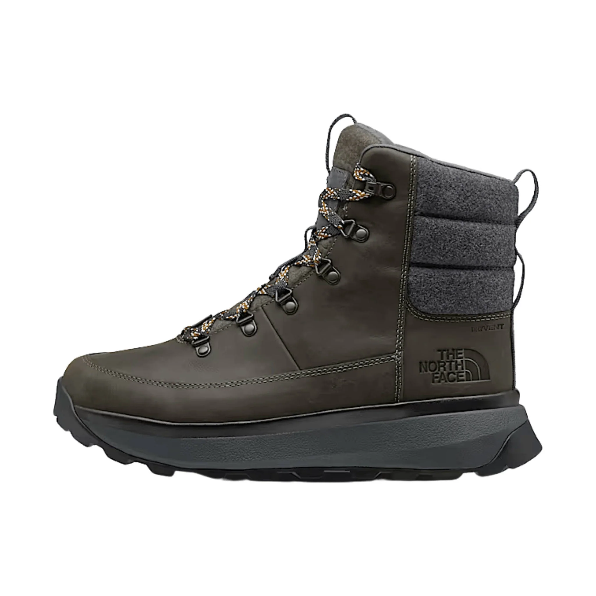 The North Face Men's Bergen Leather Waterproof Winter Boots - New Taupe Green/Asphalt Grey