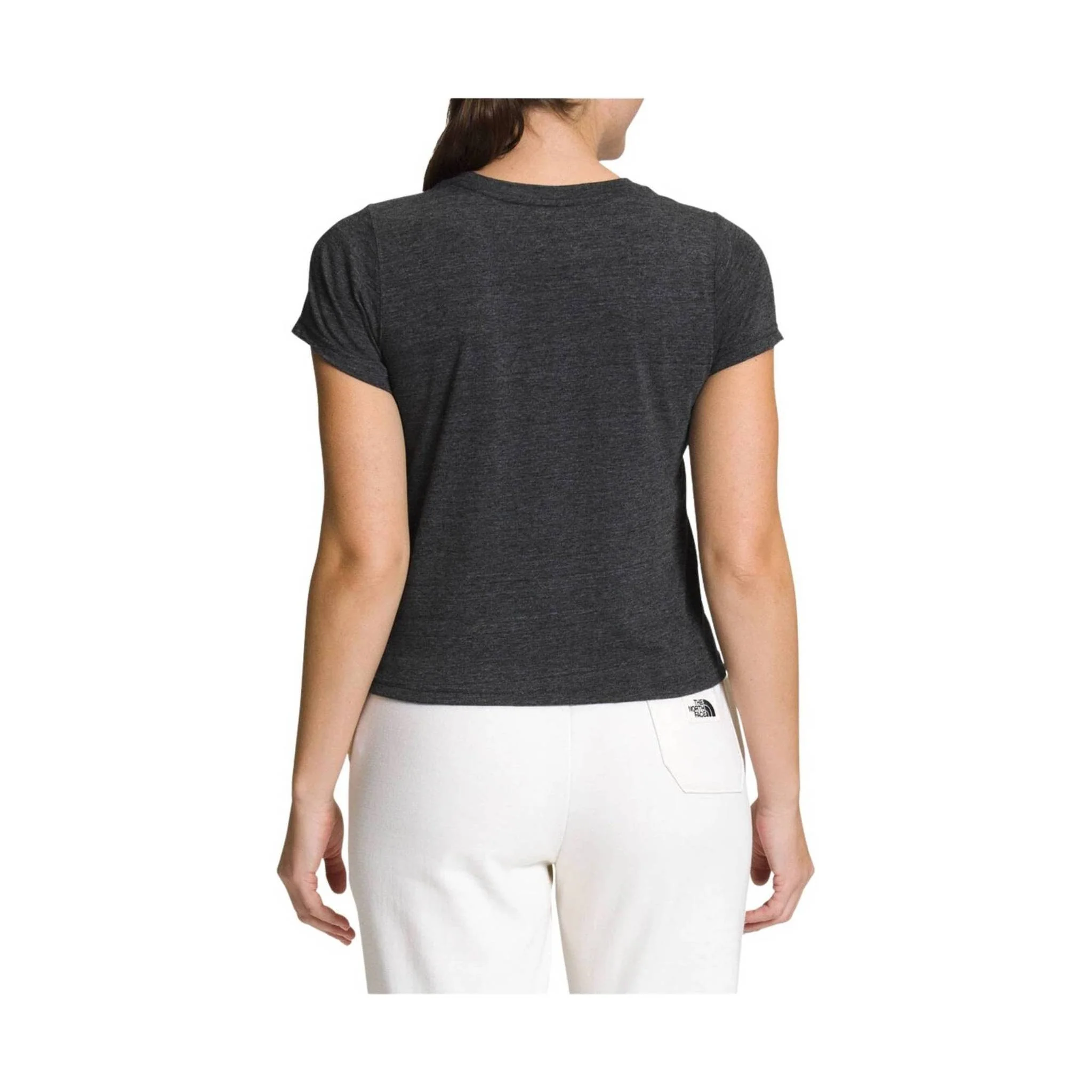 The North Face Women's Short Sleeve Simple Logo Tee - Black Heather - Image 2