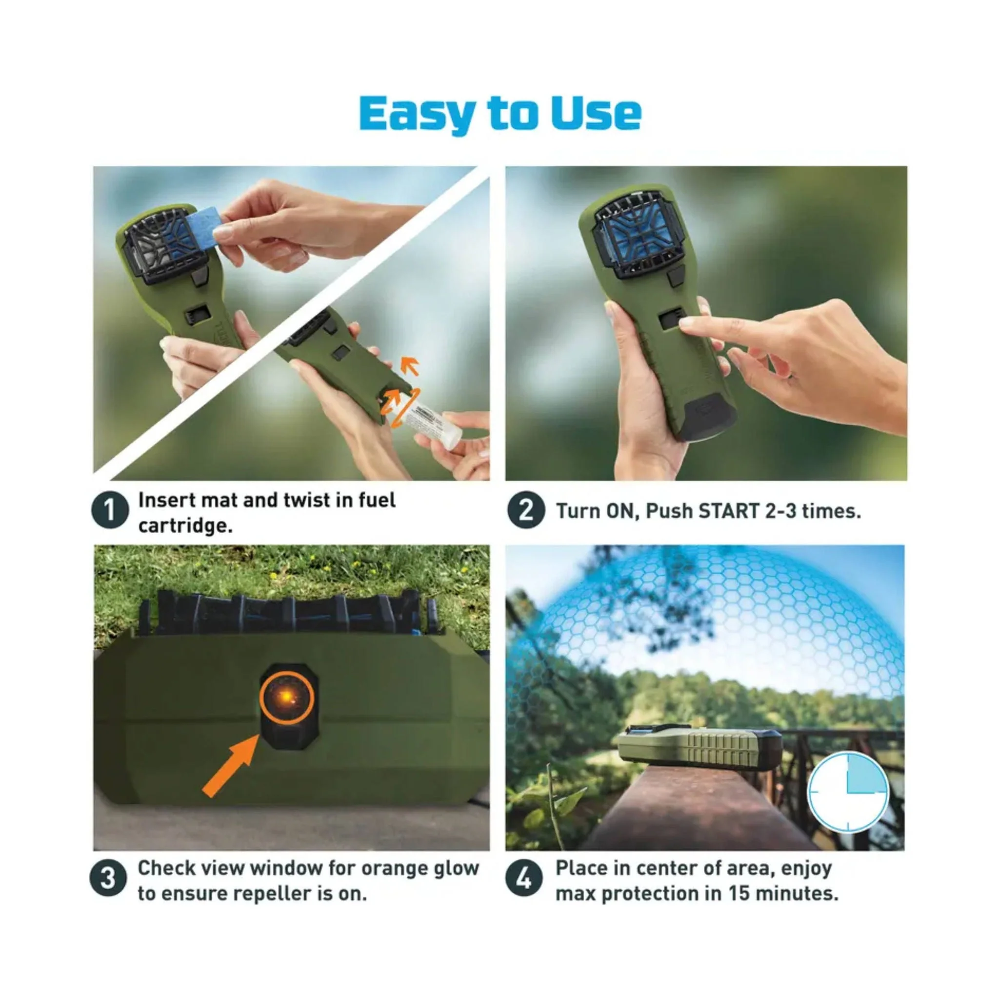 Thermacell Portable Mosquito Repeller Field - Green - Image 4