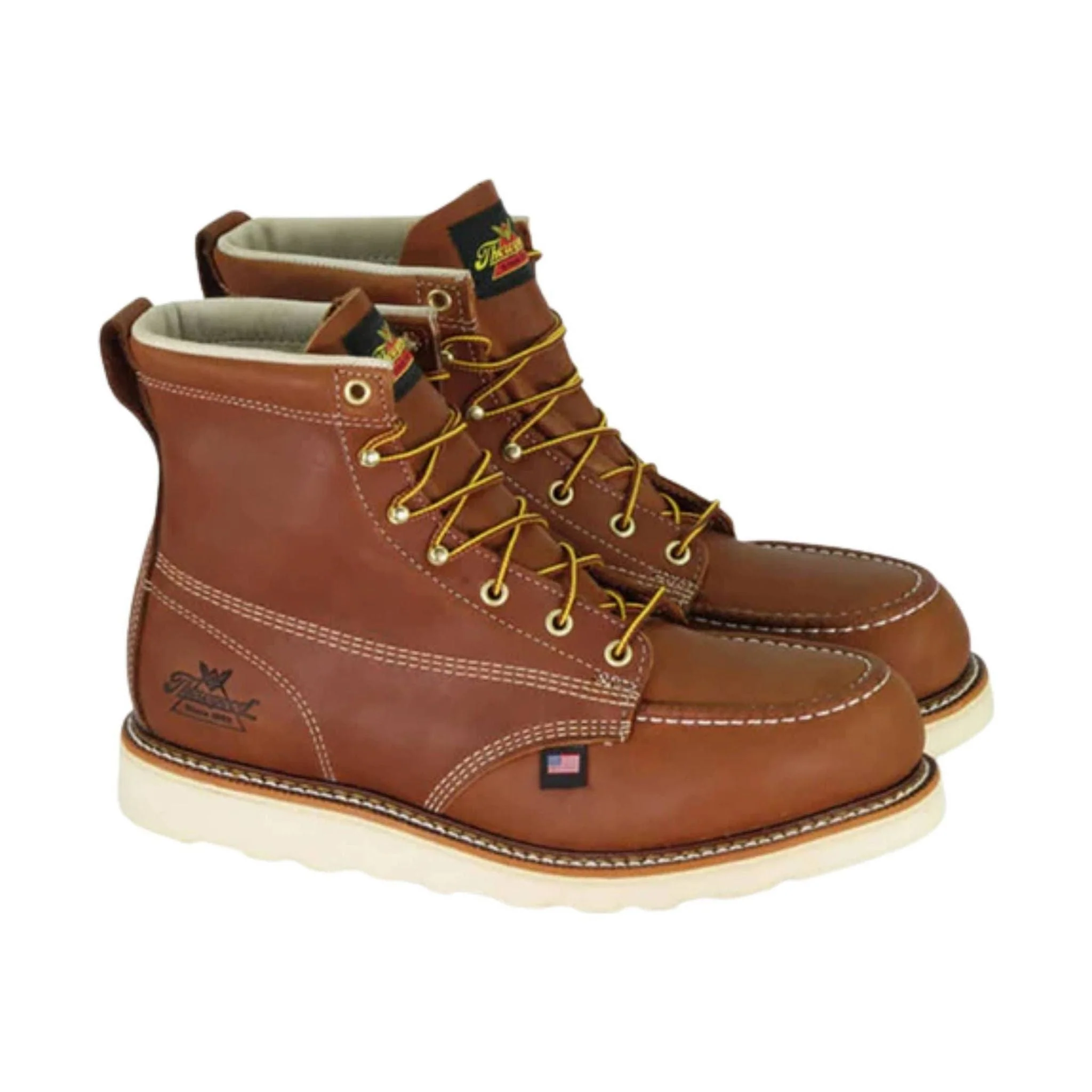 Thorogood Men's 6 Inch Moc Steel Toe Work Boot - Tobacco - Image 2