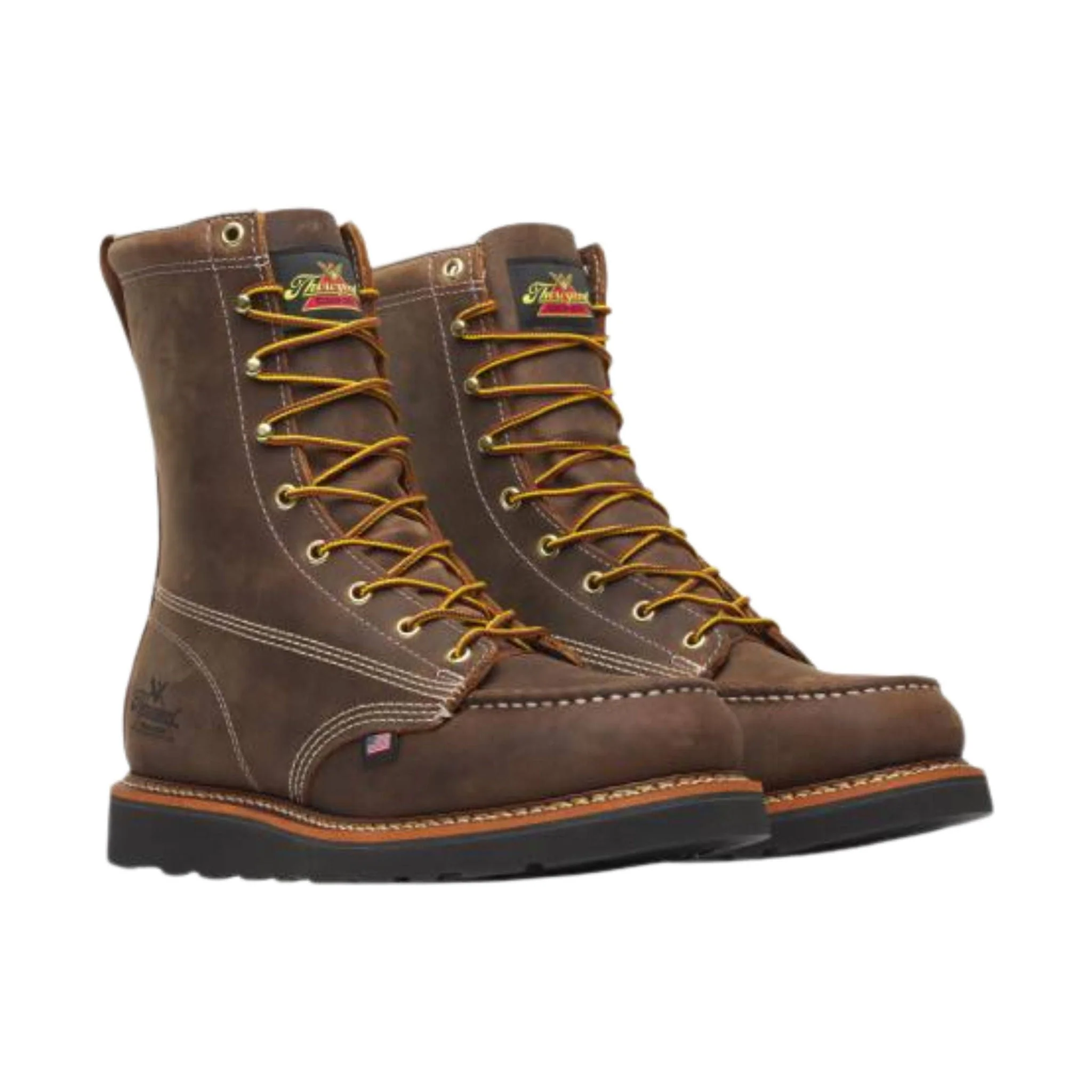 Thorogood Men's 8 Inch American Heritage Moc Black Wedge Work Boot - Brown - Image 3