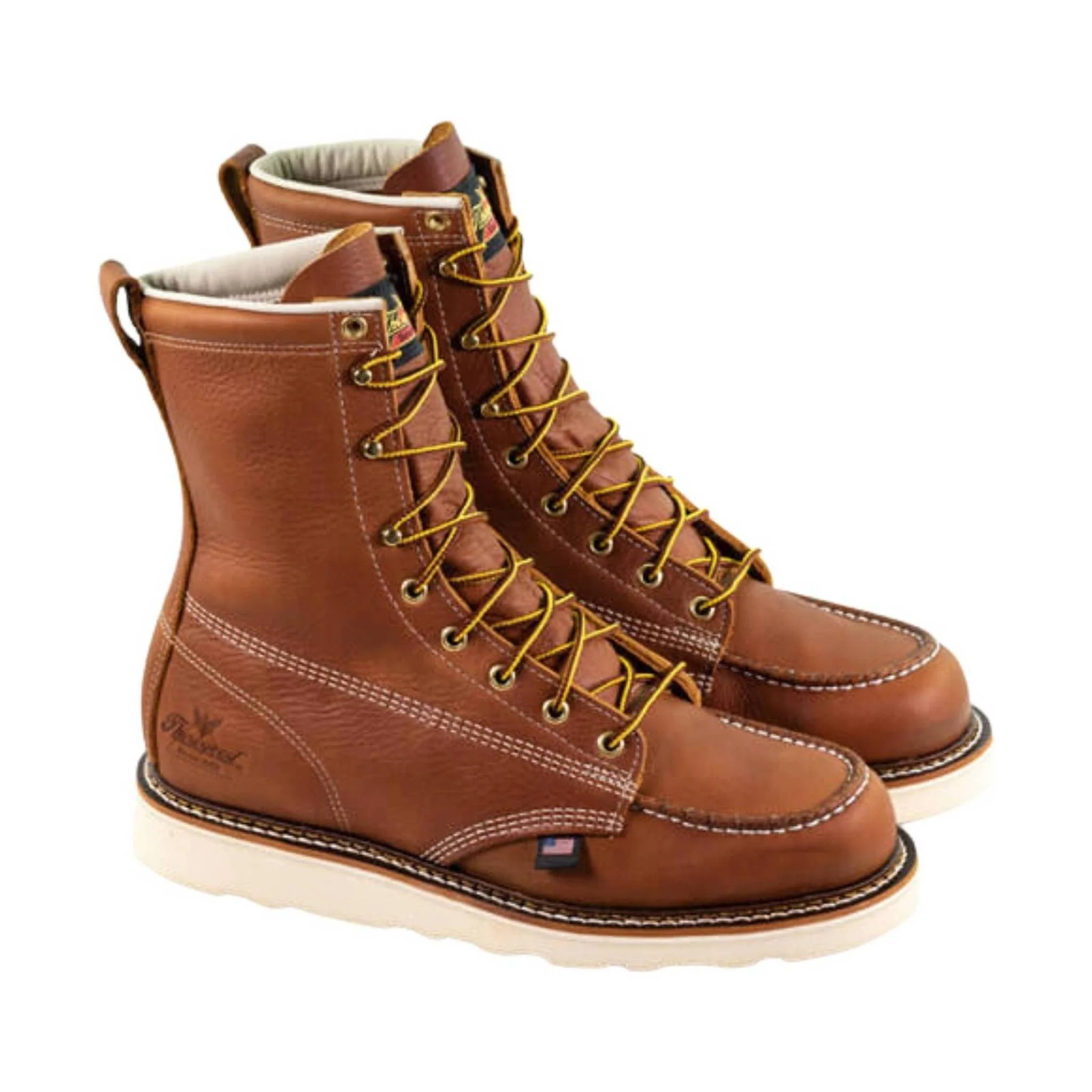 Thorogood Men's American Heritage 8 Inch Moc Soft Toe Work Boot - Tobacco - Image 3