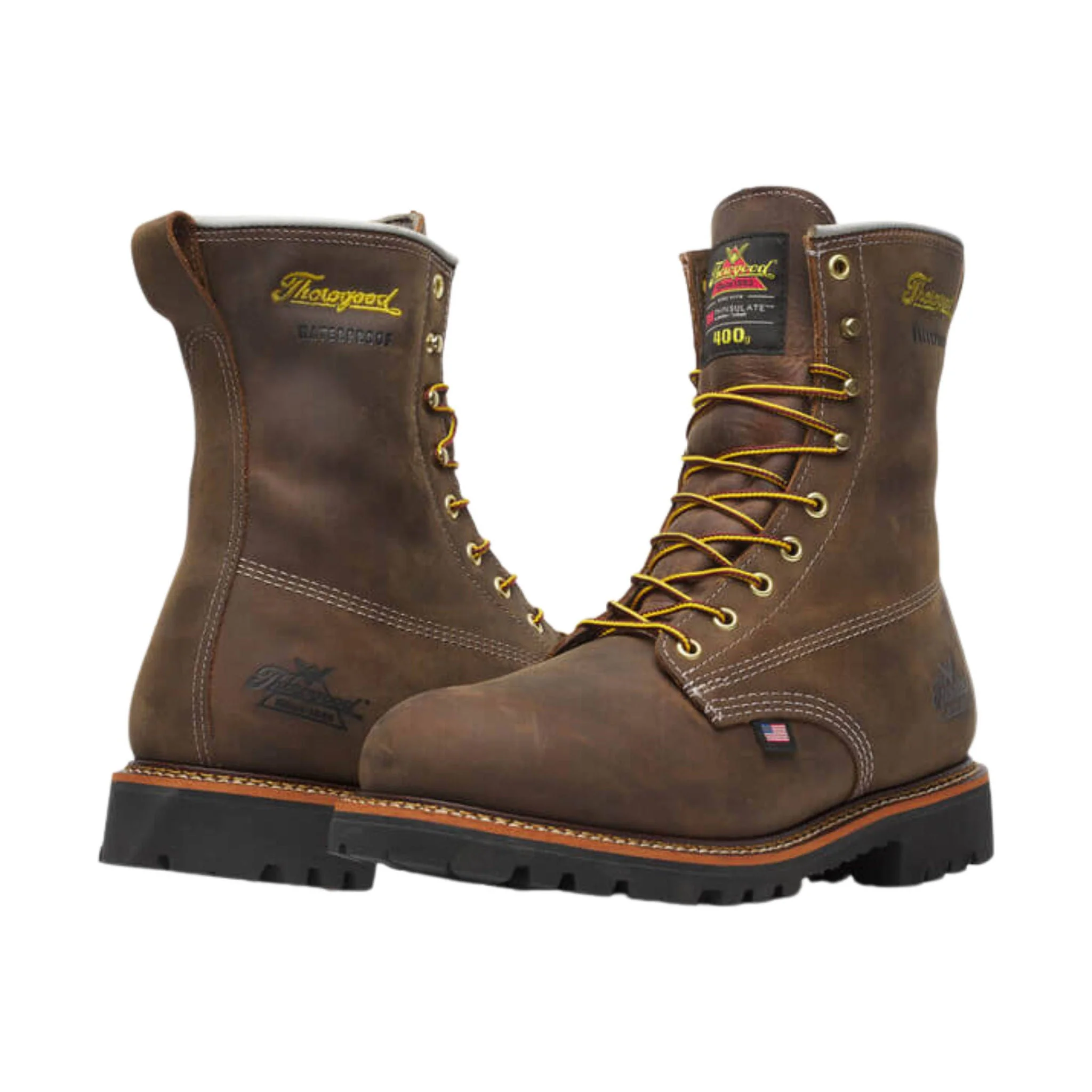 Thorogood Men's American Legacy Waterproof 400G Insulated 8 Inch Work Boot - Crazy Horse - Image 4