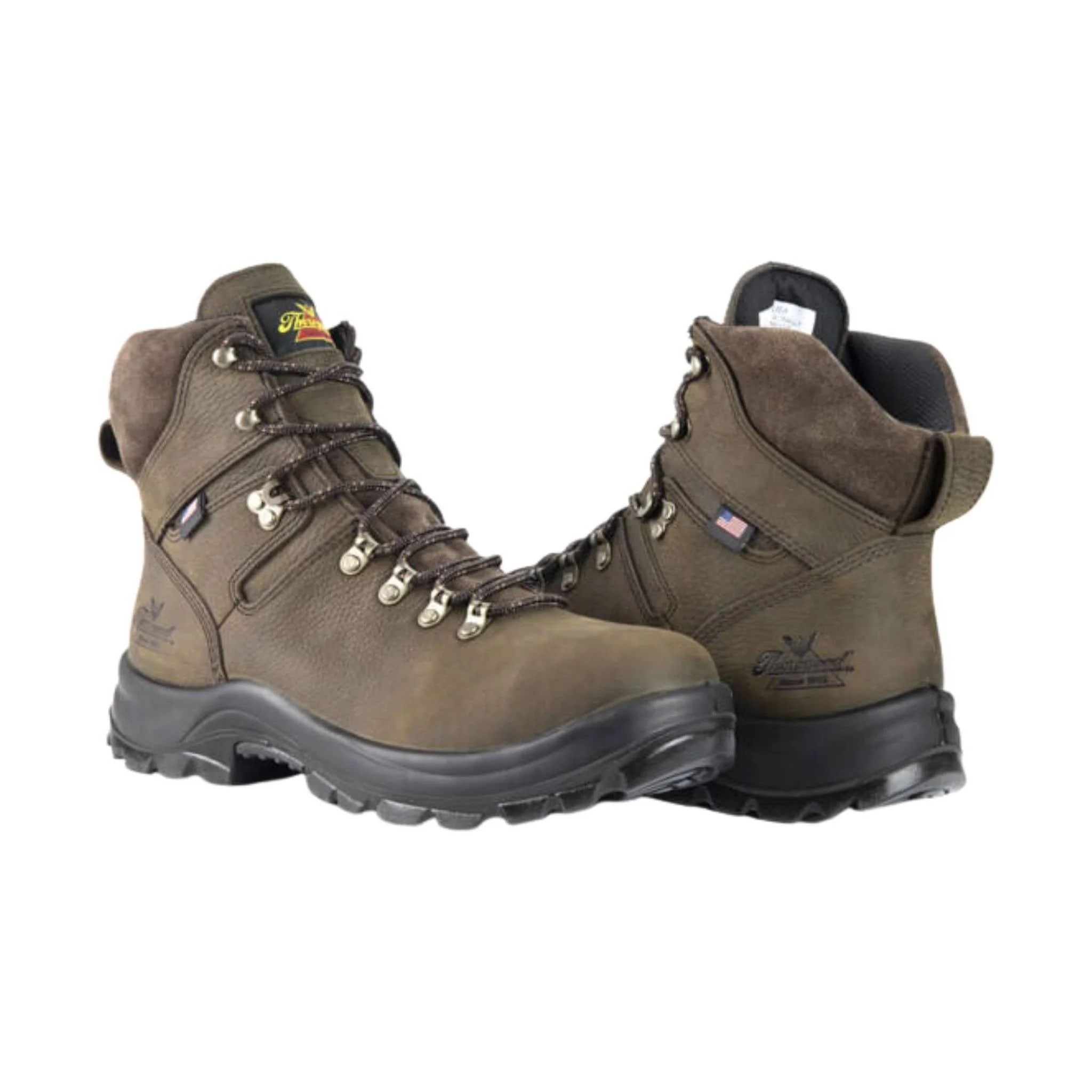 Thorogood Men's American Union Waterproof 6 Inch Steel Toe Work Boot - Brown - Image 2