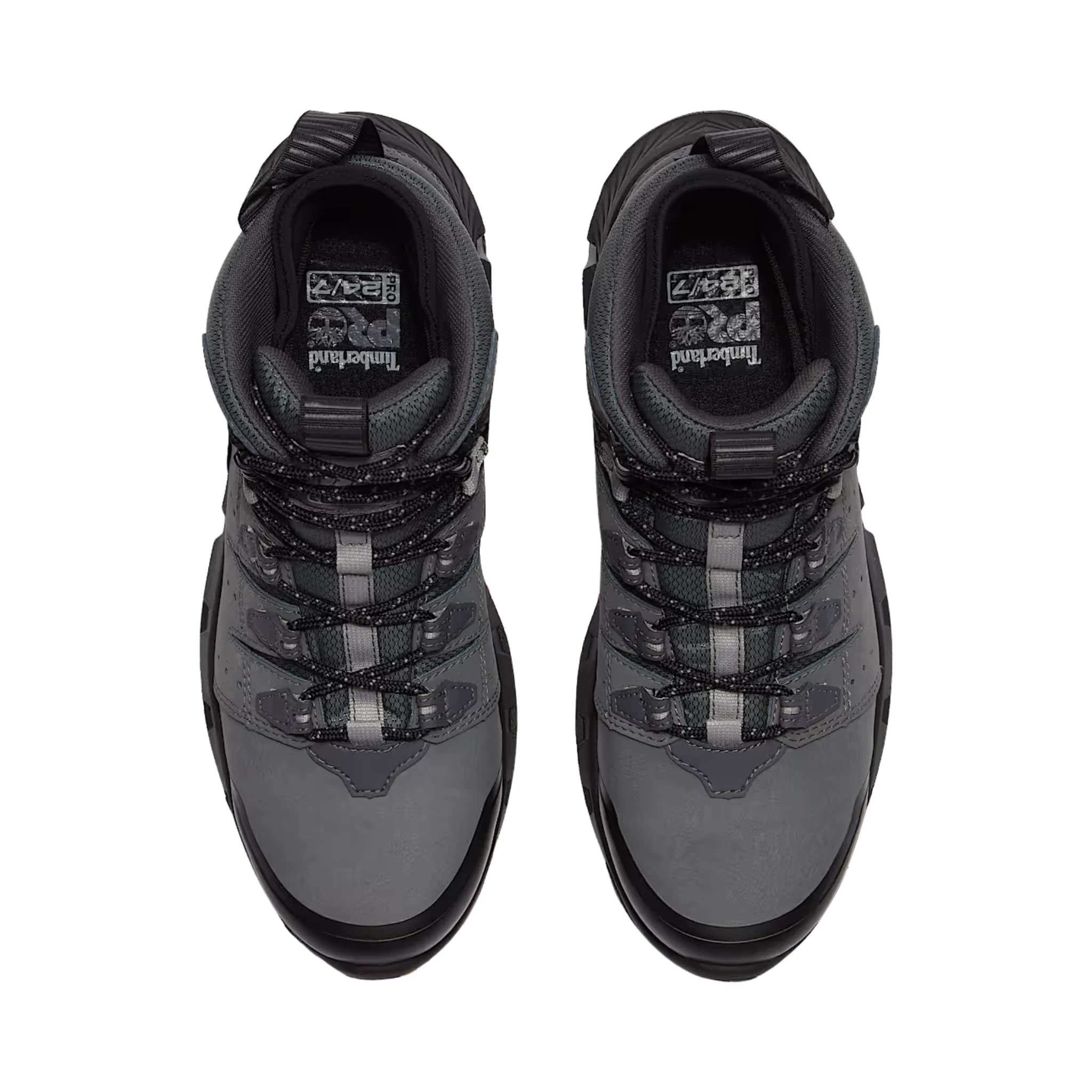 Timberland Pro Men's 6 Inch Tempe Waterproof Alloy Toe Work Boots - Medium Grey Leather - Image 4