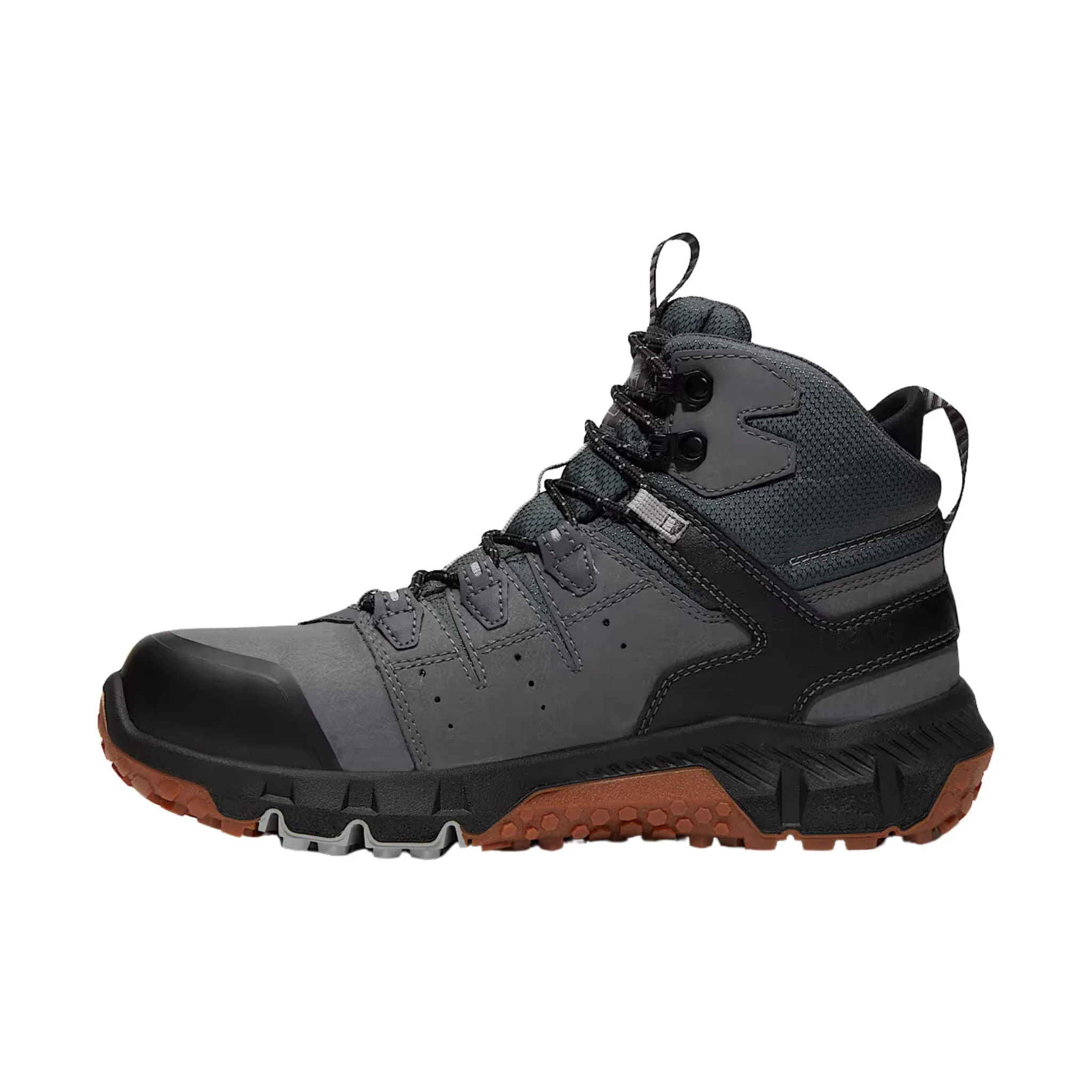 Timberland Pro Men's Tempe 6 Inch Waterproof Alloy Toe Work Boots - Medium Grey Leather - Image 2