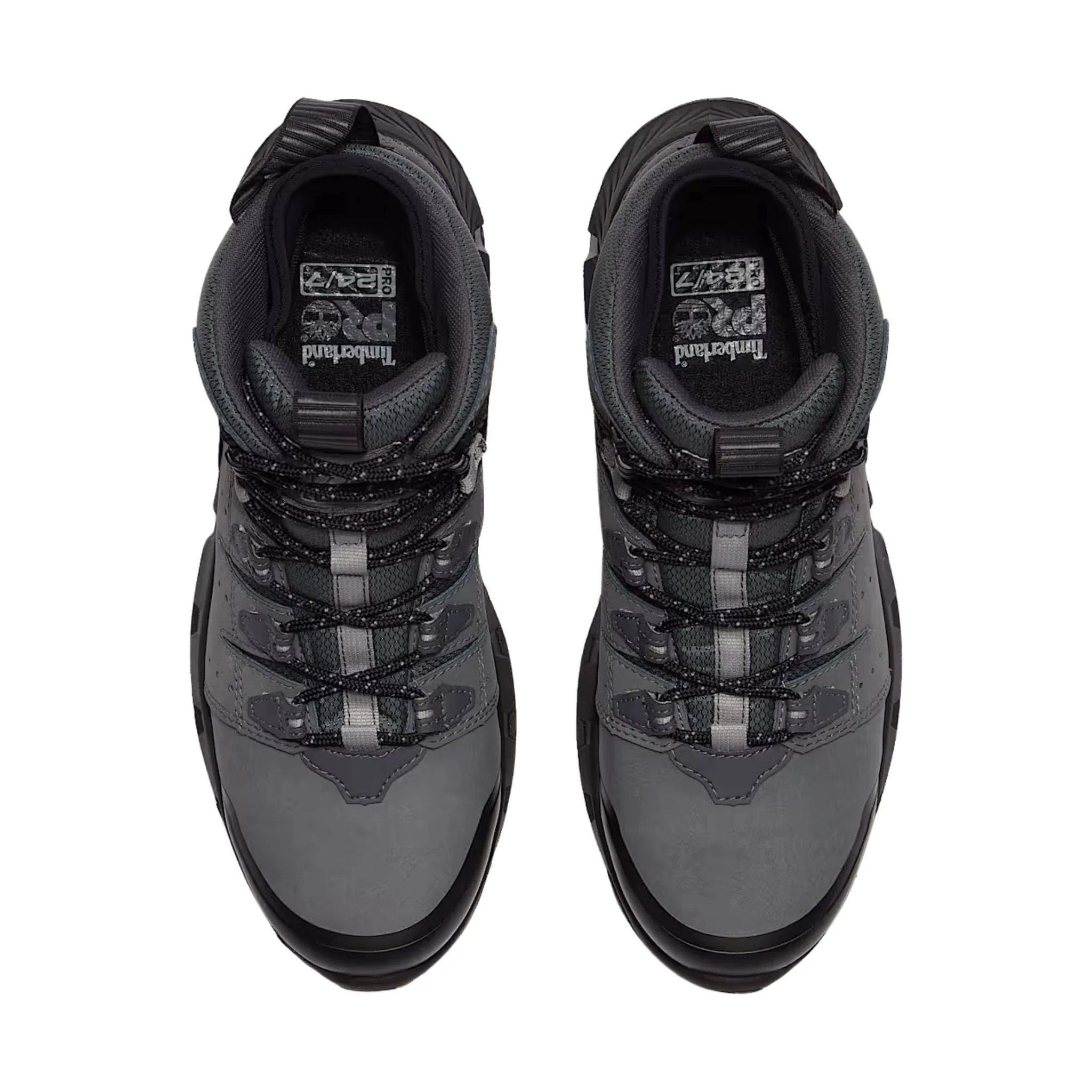 Timberland Pro Men's Tempe 6 Inch Waterproof Alloy Toe Work Boots - Medium Grey Leather - Image 4